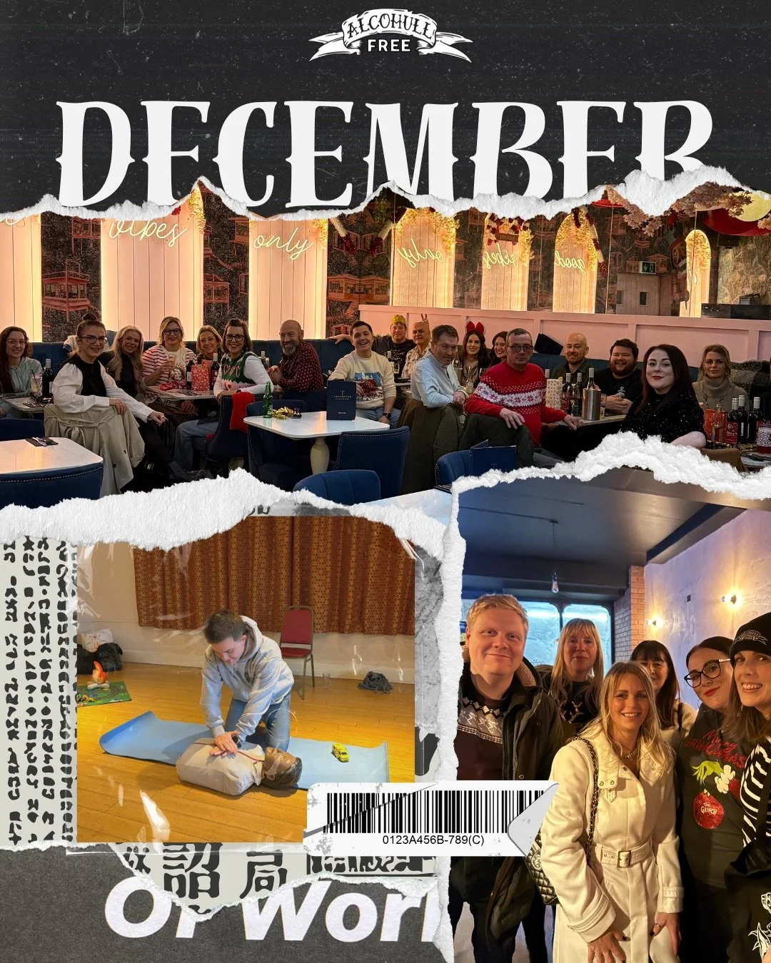 December with Alcohull Free 🎄

What a cracker of a month with the Alcohull Free lot. 

We wrapped up the year with:
&ndash; A Christmas quiz night at Vibe
&ndash; First aid training at the Duke of Cumberland
&ndash; The Run for Winnie 10K
&ndash; A 