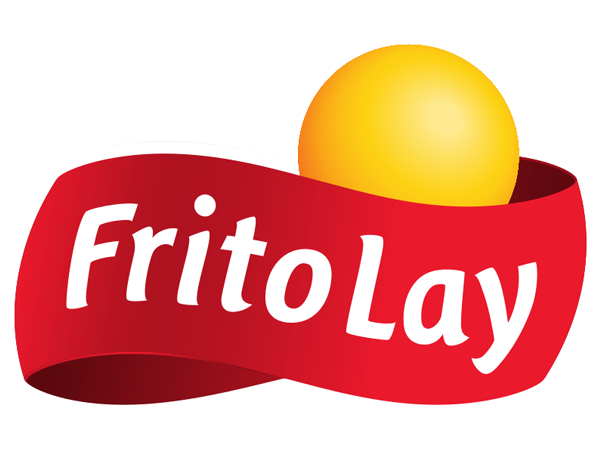 Frito-Lay logo with a yellow sphere and red banner.