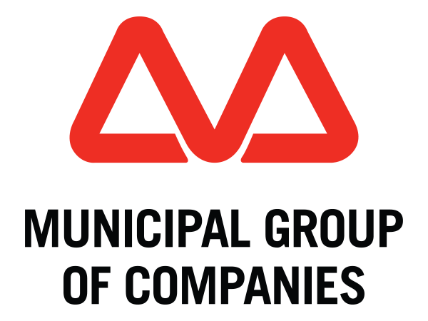 Logo of Municipal Group of Companies with a stylized red 'M' and black text underneath.