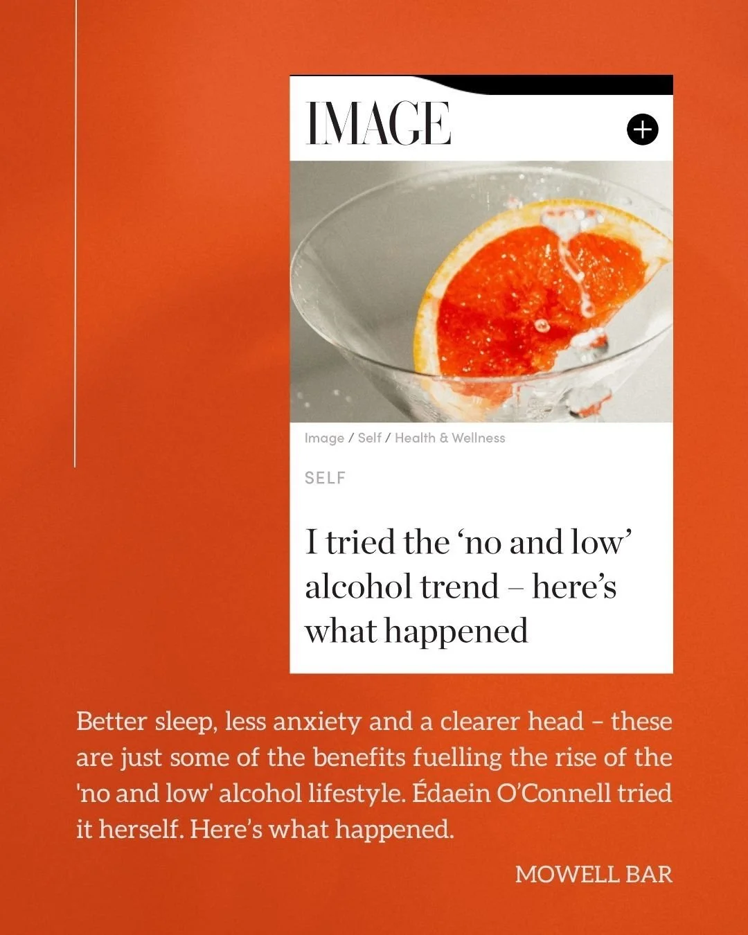 Image Magazine explores the rise of the &lsquo;no &amp; low&rsquo; alcohol movement &mdash; a shift toward mindful, intentional drinking. @image.ie 

At MoWell Bar, we create thoughtfully crafted beverages so every guest can enjoy the moment, conscio
