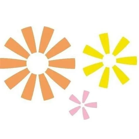 Logo de l’APAJH avec trois fleurs stylisées aux couleurs de la charte graphique orange, jaune et rose.