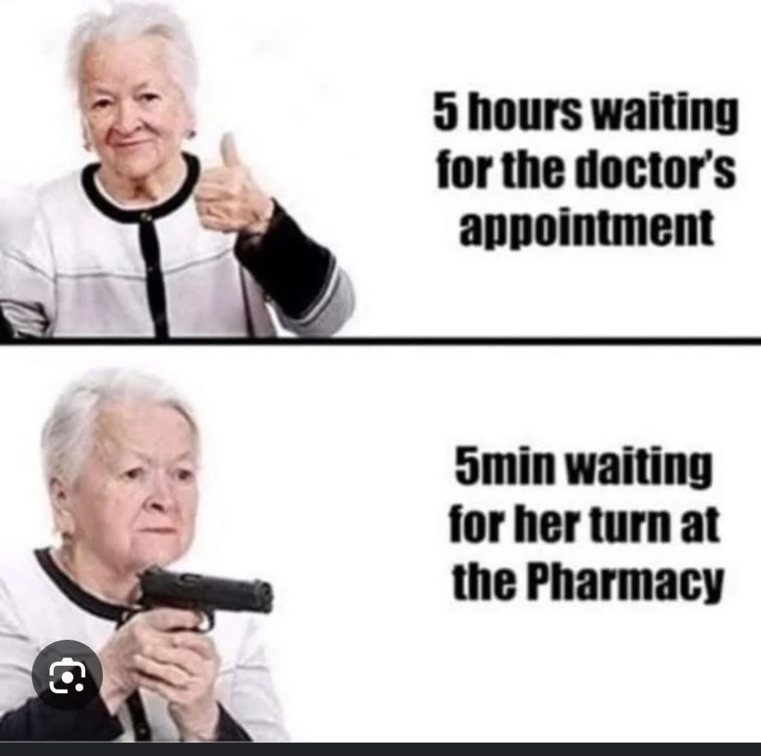 With us, chances are you don&rsquo;t even have to wait 5 minutes. We value our lives too much. Come to Vine Rx pharmacy for quick efficient service with a side of humour 😁#vinerxpharmacy #memes #statenisland #welovestatenisland #vinerx #pharmacy #ph