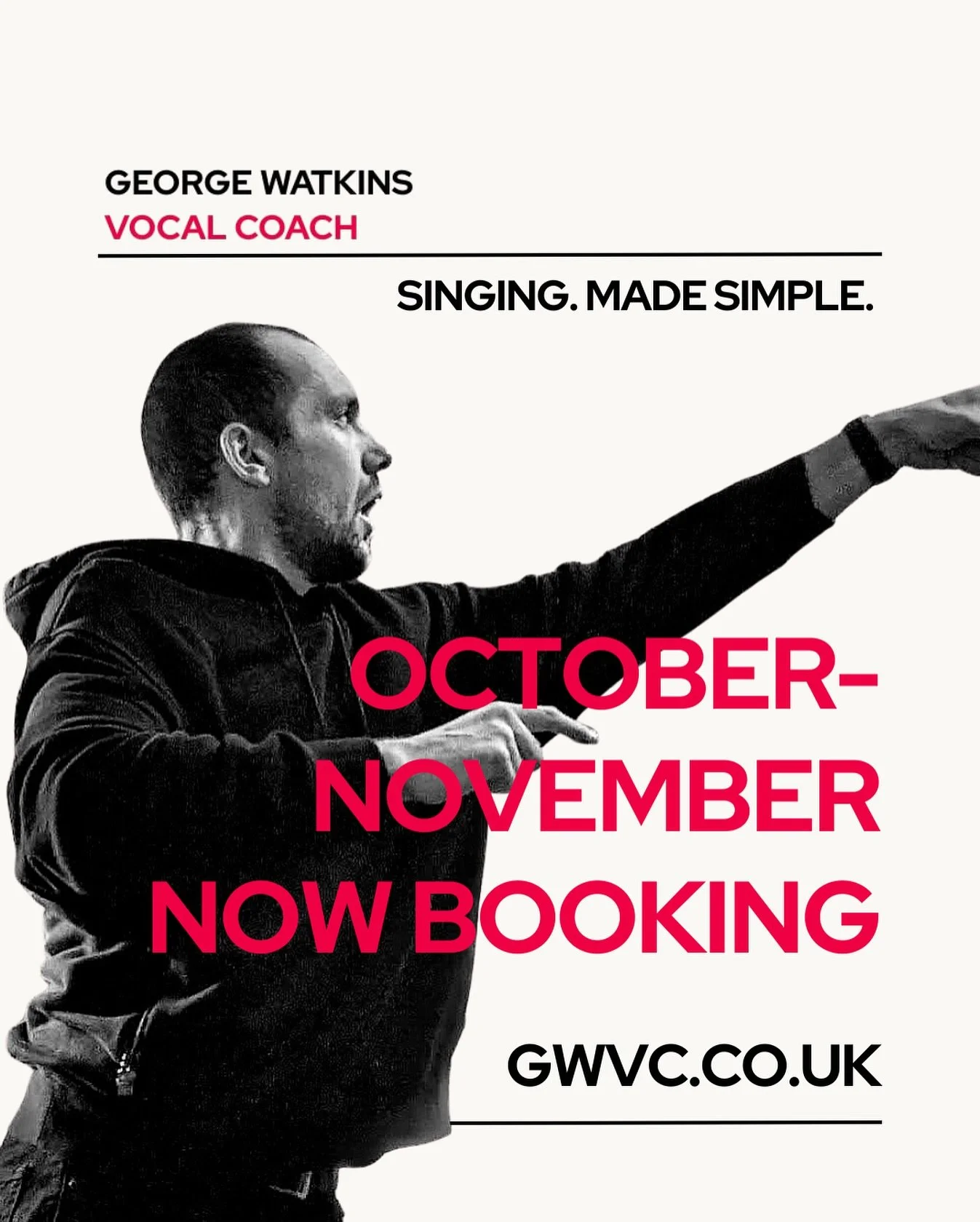 Singing. Made Simple. 

New lesson slots now booking through to the end of November at gwvc.co.uk 

#VocalCoach
#SingingTeacher
#VoiceTeacher
#SingingLessons
#VoiceLessons
#LearnToSing
#SingingHelp
#SingingTechnique
#HealthySinging
#VocalTraining
#Si