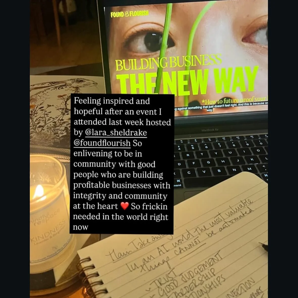 BLOWN AWAY by the feedback of this session last week. The NEW WAY, is the ONLY way. 

Missed it? Join 120+ others who are ready to future proof their business, build on community and stand against something in order to stand out. 

Let&rsquo;s go! 

