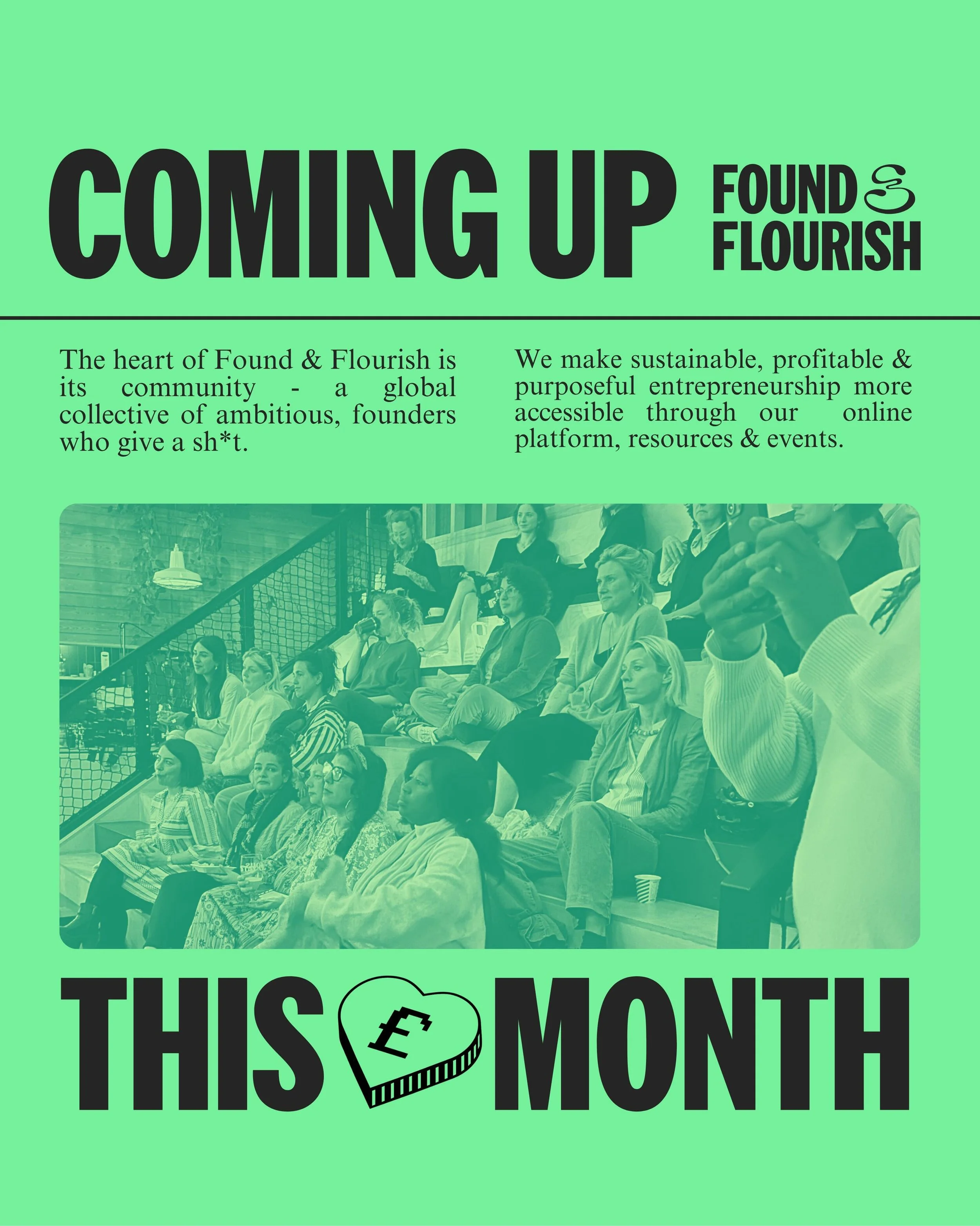 COMING UP AT @foundflourish 📣

We don&rsquo;t do &ldquo;networking&rdquo; here - Hugs &amp; Brunch is where you catch up with old friends and meet new ones. Leave your ego at the door, bring your openess, stories and challenges and walk out feeling 