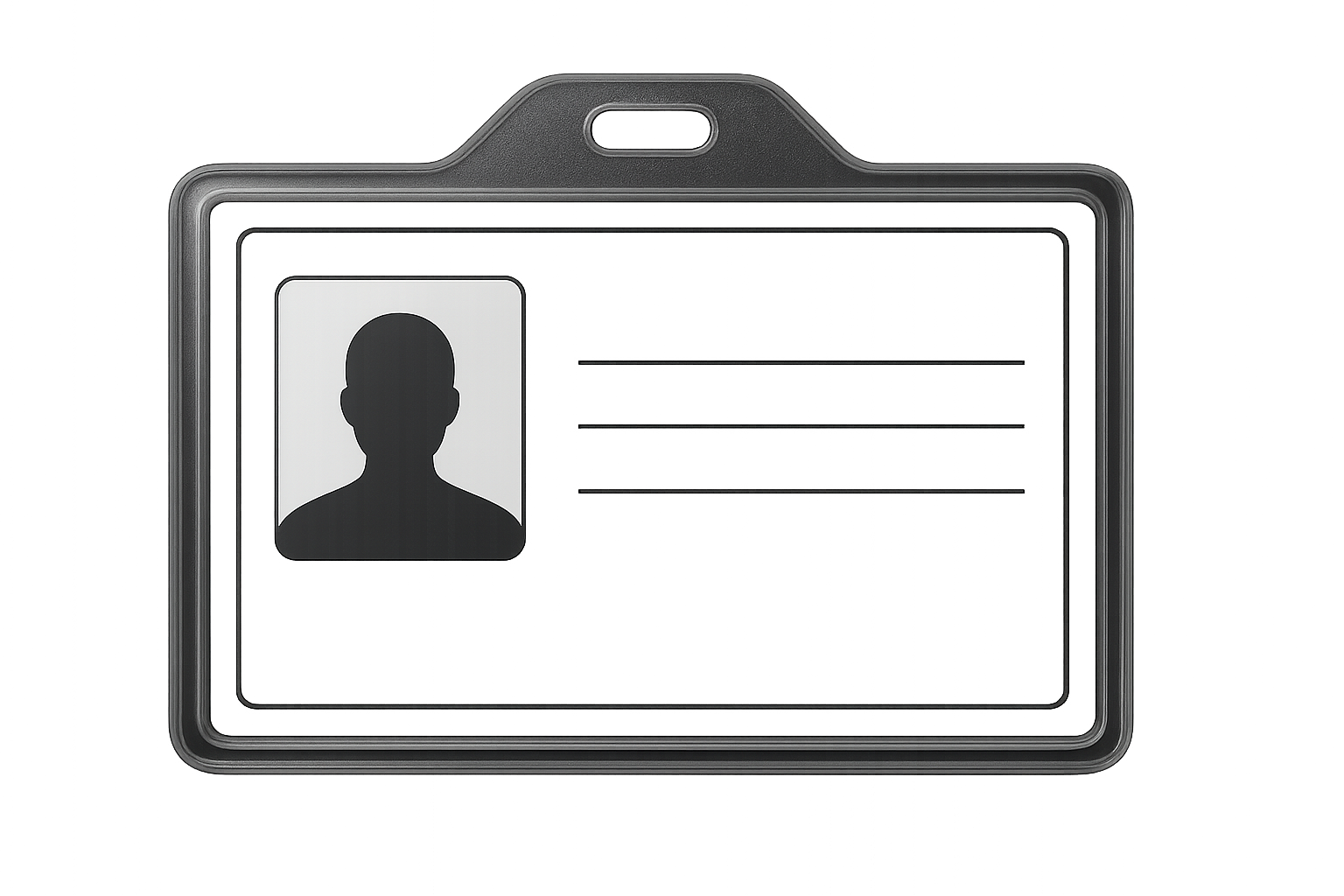 Identity badge representing verification in a background check
