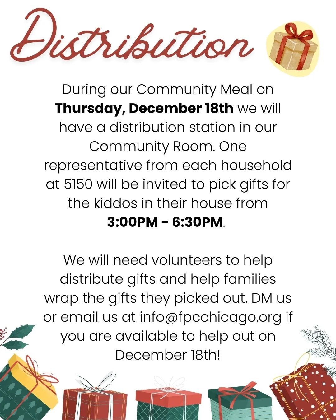 Our Holiday Toy Drive kicks off today! From now through December 17th, we are collecting toys and gift cards for the kids at 5150. You can drop off donations at 5150 N Northwest HWY Chicago, IL 60630 at any of the following times: Tuesdays from 2-5pm