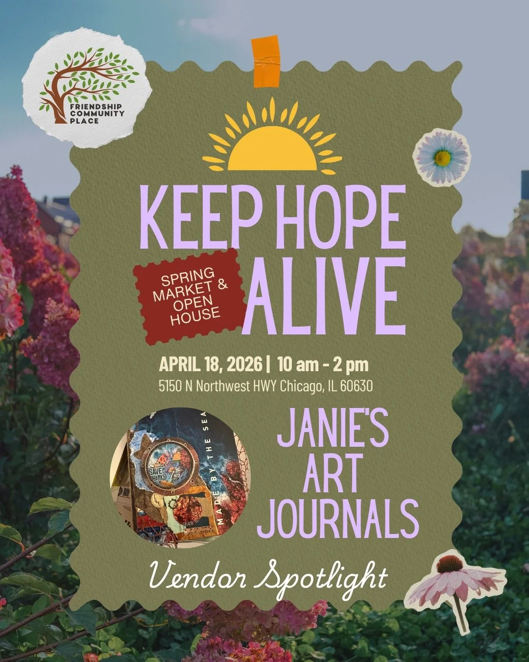 We are pleased to introduce Janie's Art Journals as another of our vendors at Friendship's Spring Market + Open House! Janie's Art Journals are made from upcycled books, vintage &amp; reclaimed papers &amp; fabrics. What a wonderful place to write do