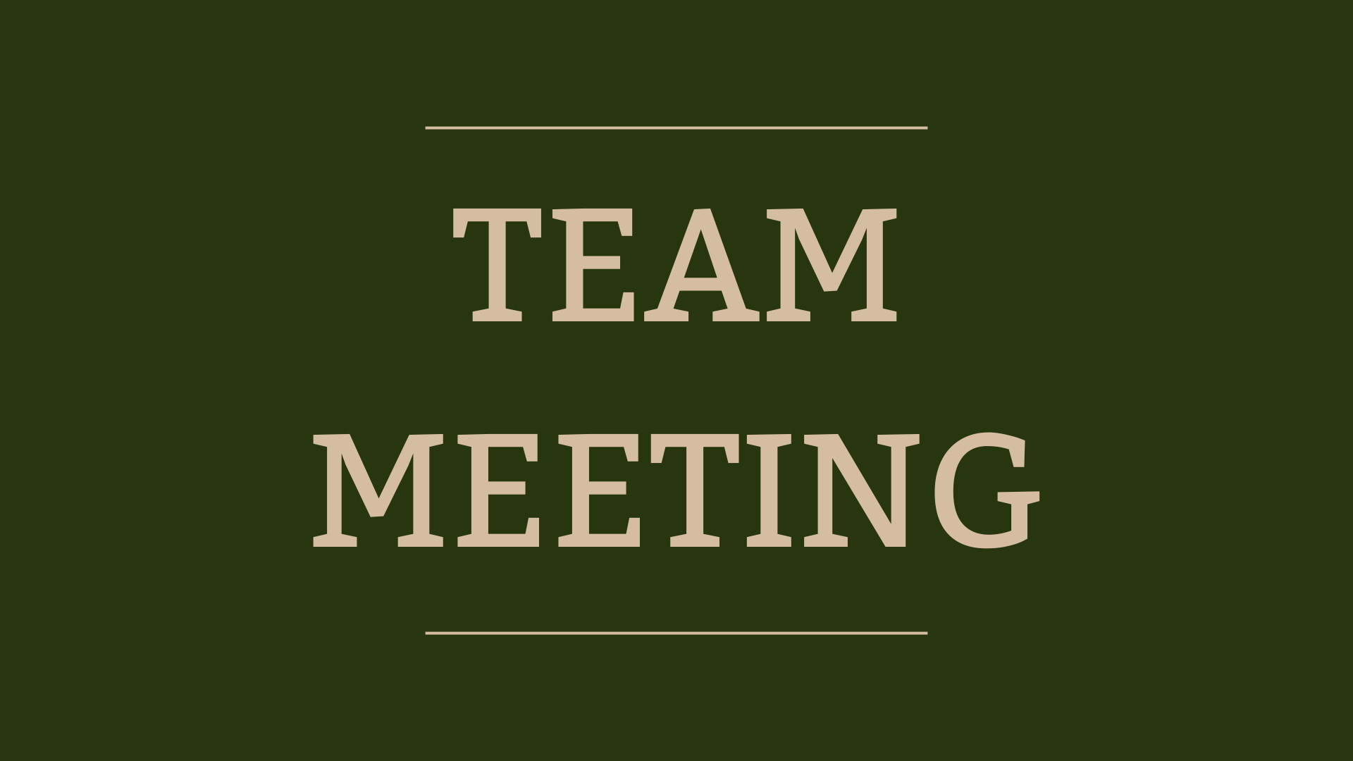 Space Utilization Team Meeting