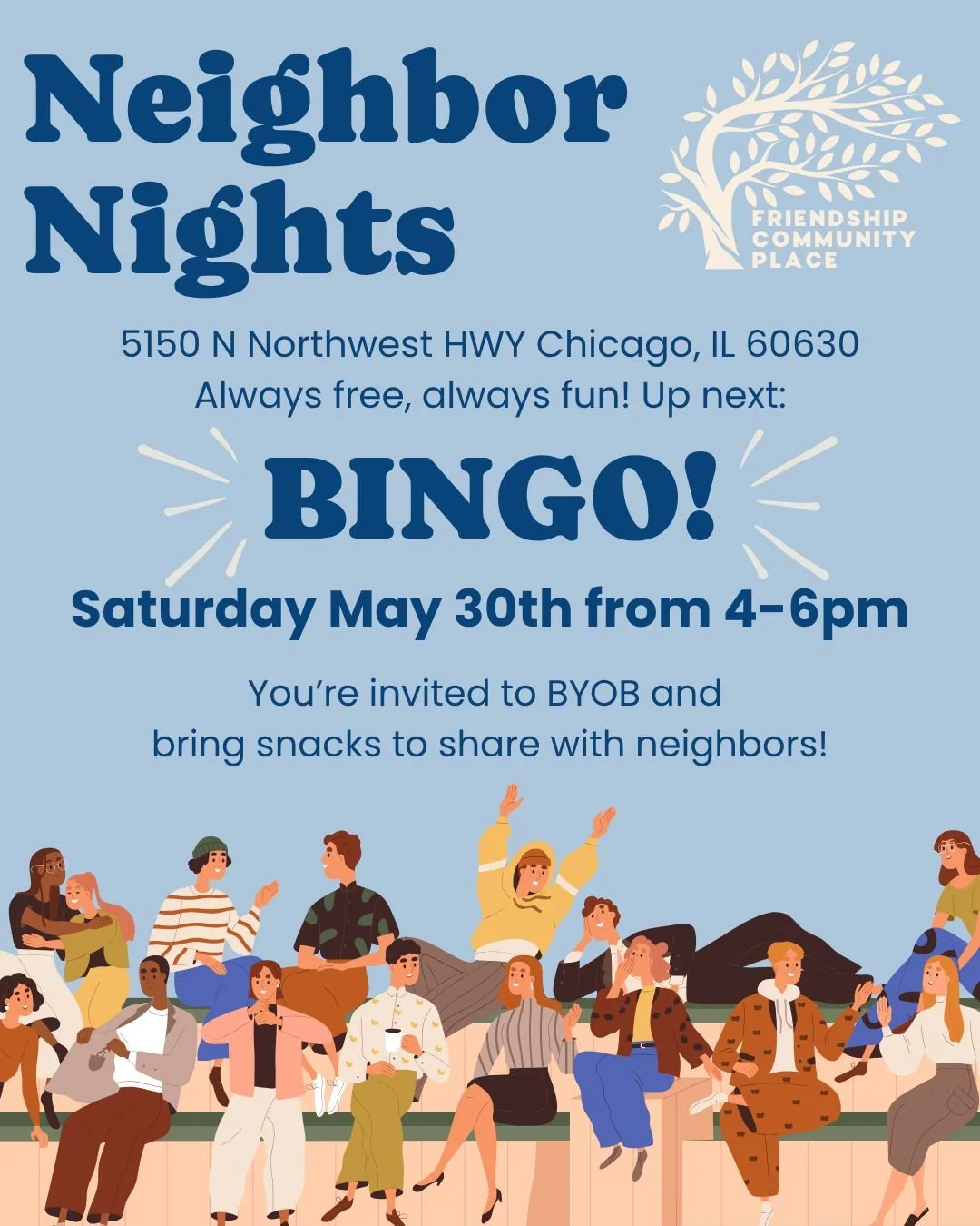 It's almost time for Bingo!! We are so excited to be launching our new programming series, Neighbor Nights, with this classic game. Bring some snacks and drinks to share (we'll do the same!) and get ready to have some fun! Tomorrow at 4pm!