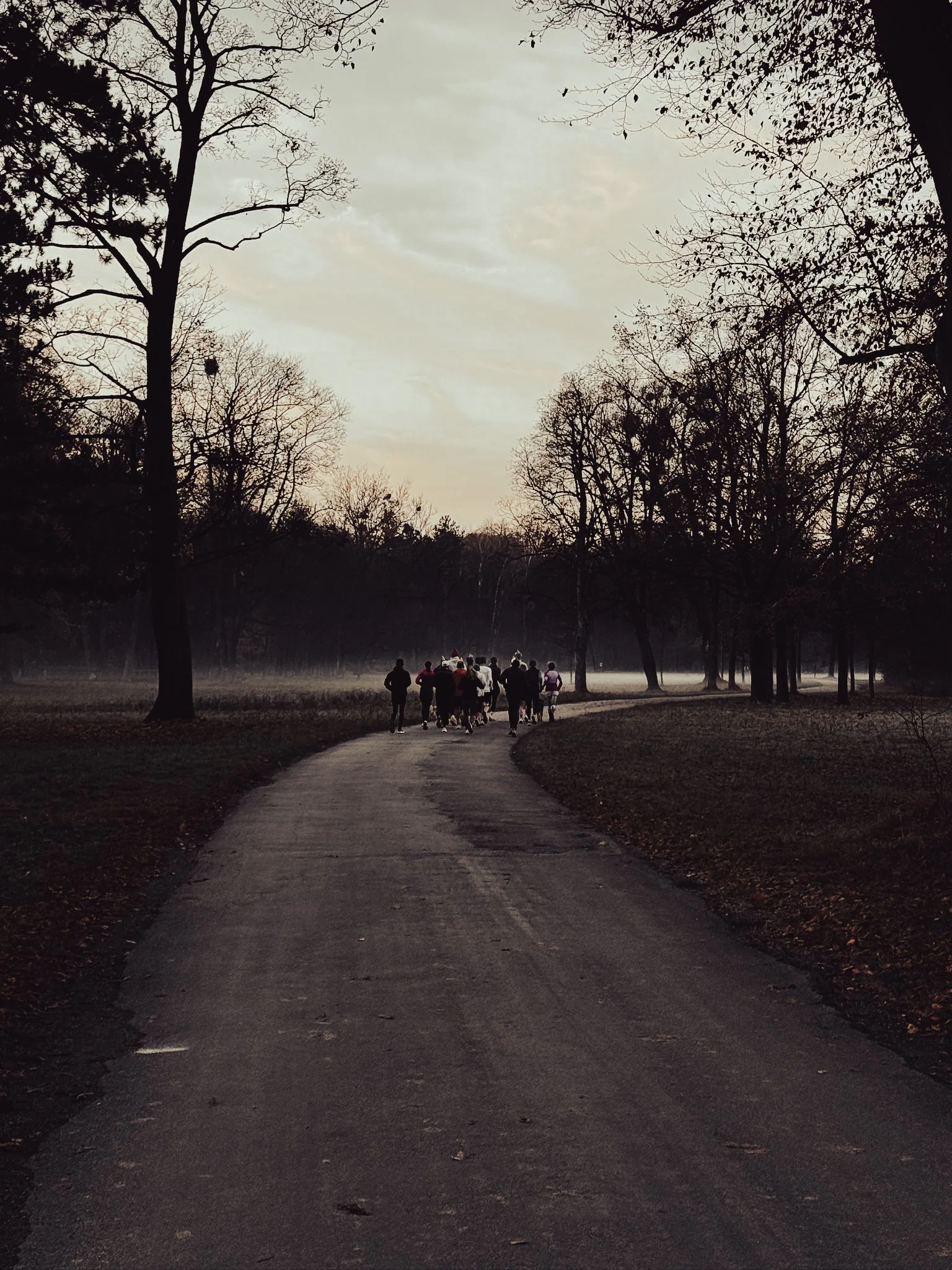 Laufcommunity beim gemeinsamen Training in der Ferne