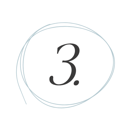 Black background with a large gray number '3' inside a spiral outline.