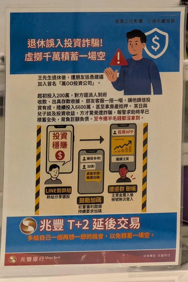 Another sign at that same bank