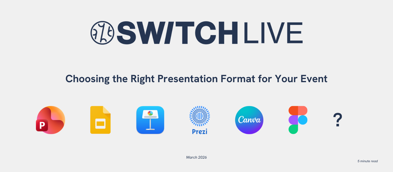 Choosing the Right Presentation Format for Your Event
