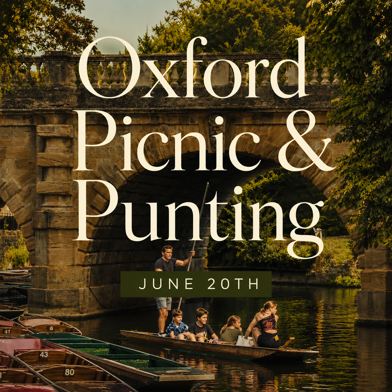 Punting on the Cherwell river
