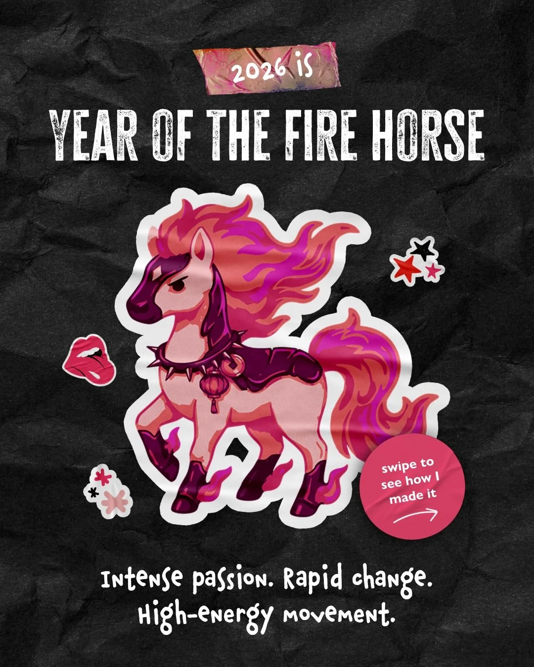 Instead of &ldquo;new year, new me,&rdquo; I&rsquo;m choosing new fire, same girl.

2026 is the Year of the Fire Horse, which means intense passion, rapid change, and high-energy movement.

Say less. I&rsquo;ll take all of that, please and thanks.

I