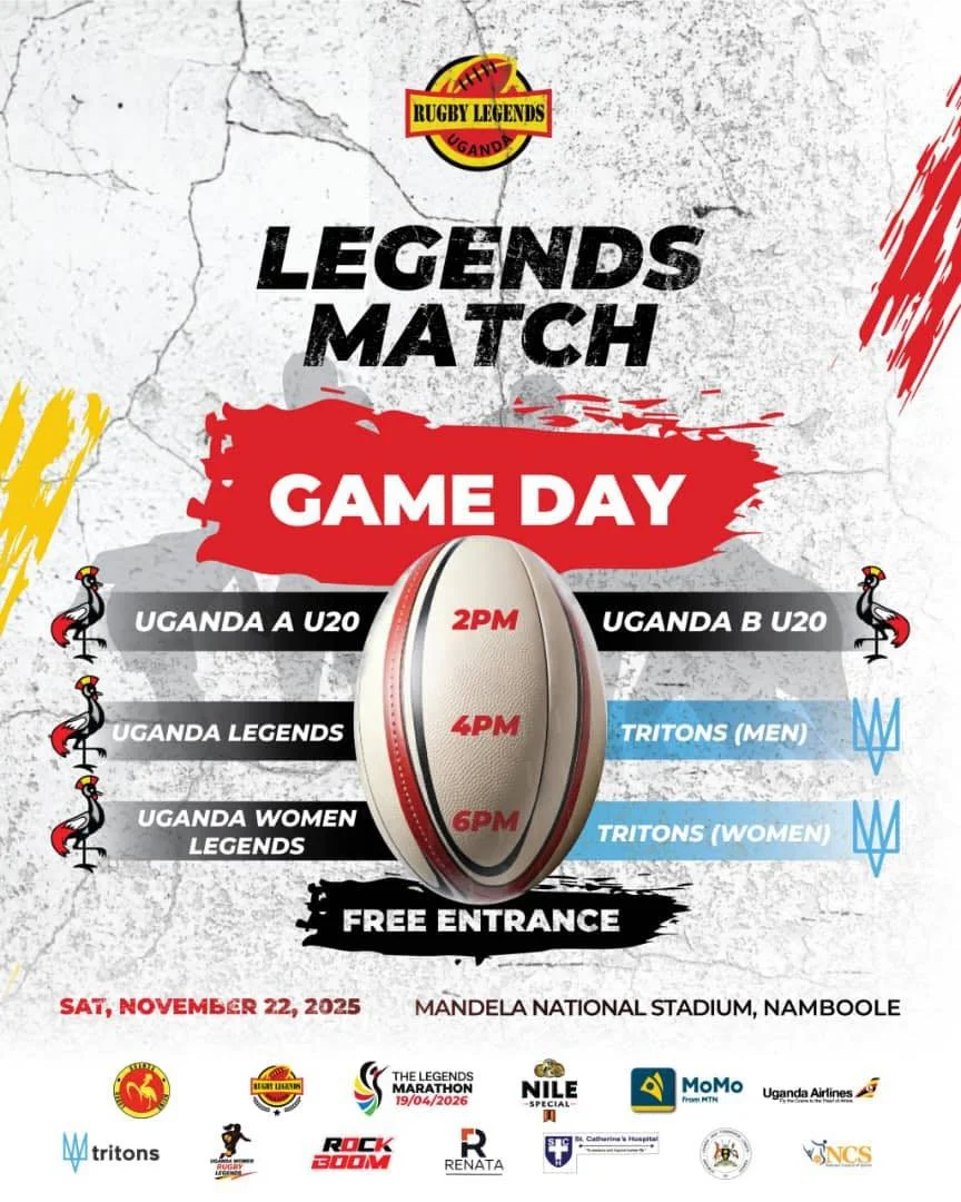 🇺🇬 🏟️ The day we have all been waiting for has arrived 🇺🇬 🙌 🏉 IT&rsquo;S GAMEDAY!!!

Today&rsquo;s Game links: https://www.youtube.com/live/UyjRW_57iGc?si=4K5Djgy9NhvK5jFW

This will be the first non-international game held at the Nelson Mande