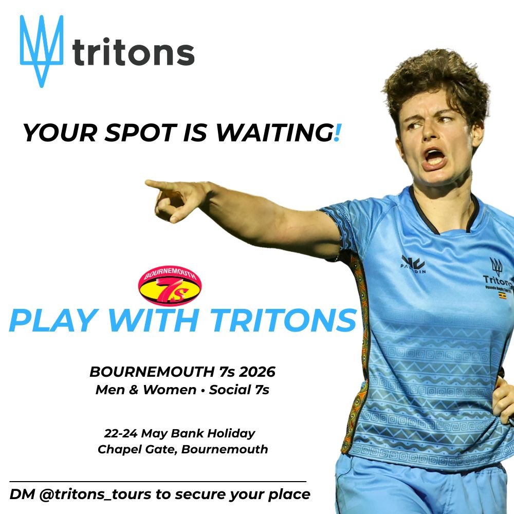 BOURNEMOUTH 7s 2026 &ndash; WE&rsquo;RE IN. ARE YOU?

We&rsquo;ve secured our spots for Bournemouth 7s (22&ndash;24 May Bank Holiday) and we&rsquo;re building the Tritons squad.

This is social-level 7s.
Good rugby. Big atmosphere. Proper festival we