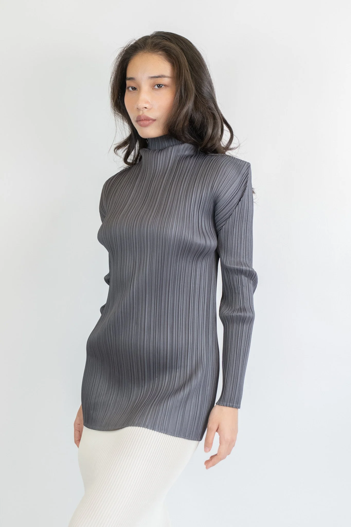 Pleats Please Issey Miyake Classic High Neck Top