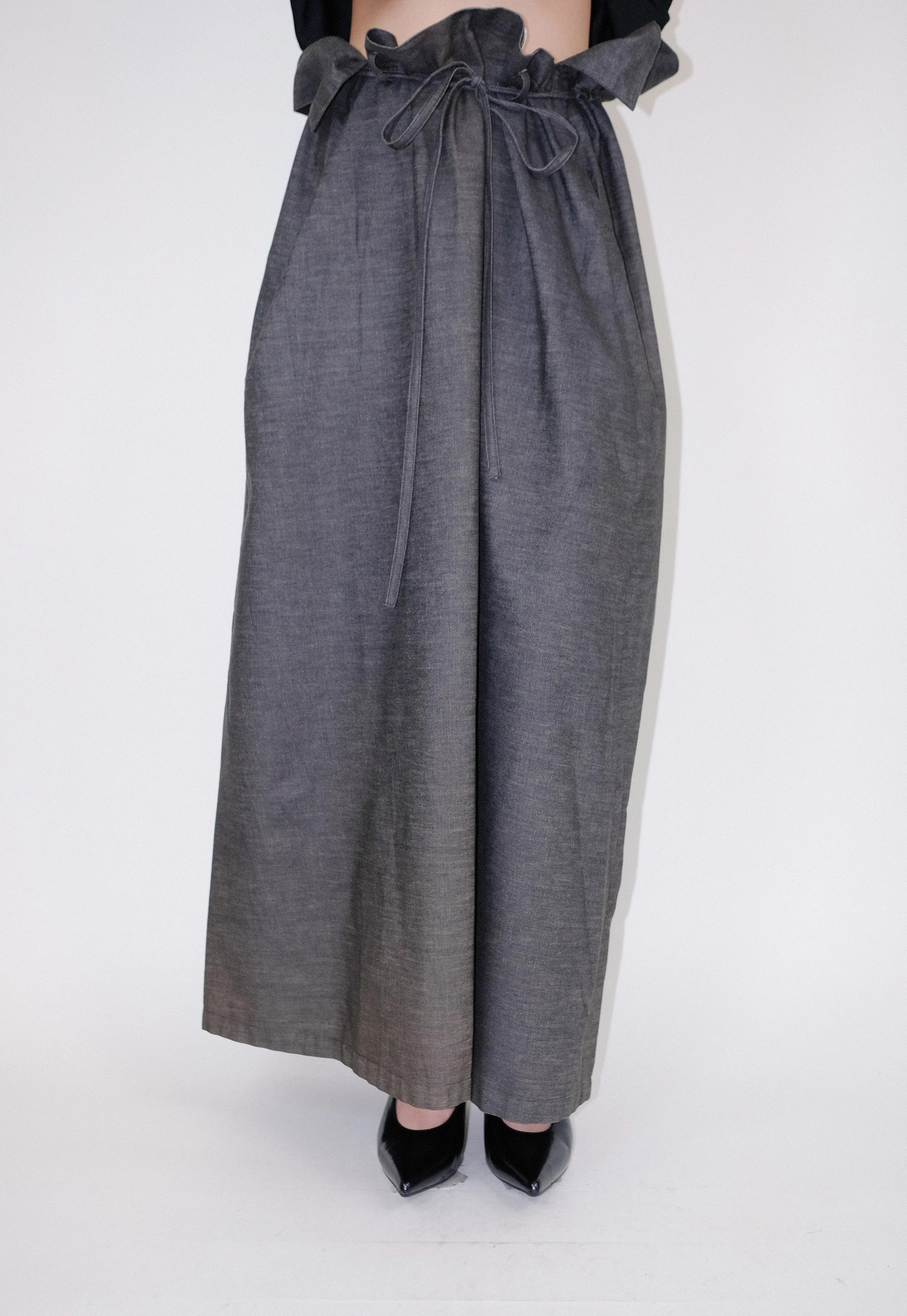 Yohji Yamamoto Y's Denim Parachute BoxySkirt