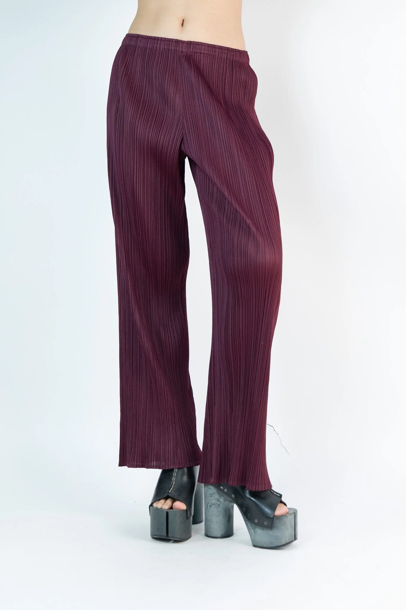 Pleats Please Issey Miyake Classic Straight Cut Trousers