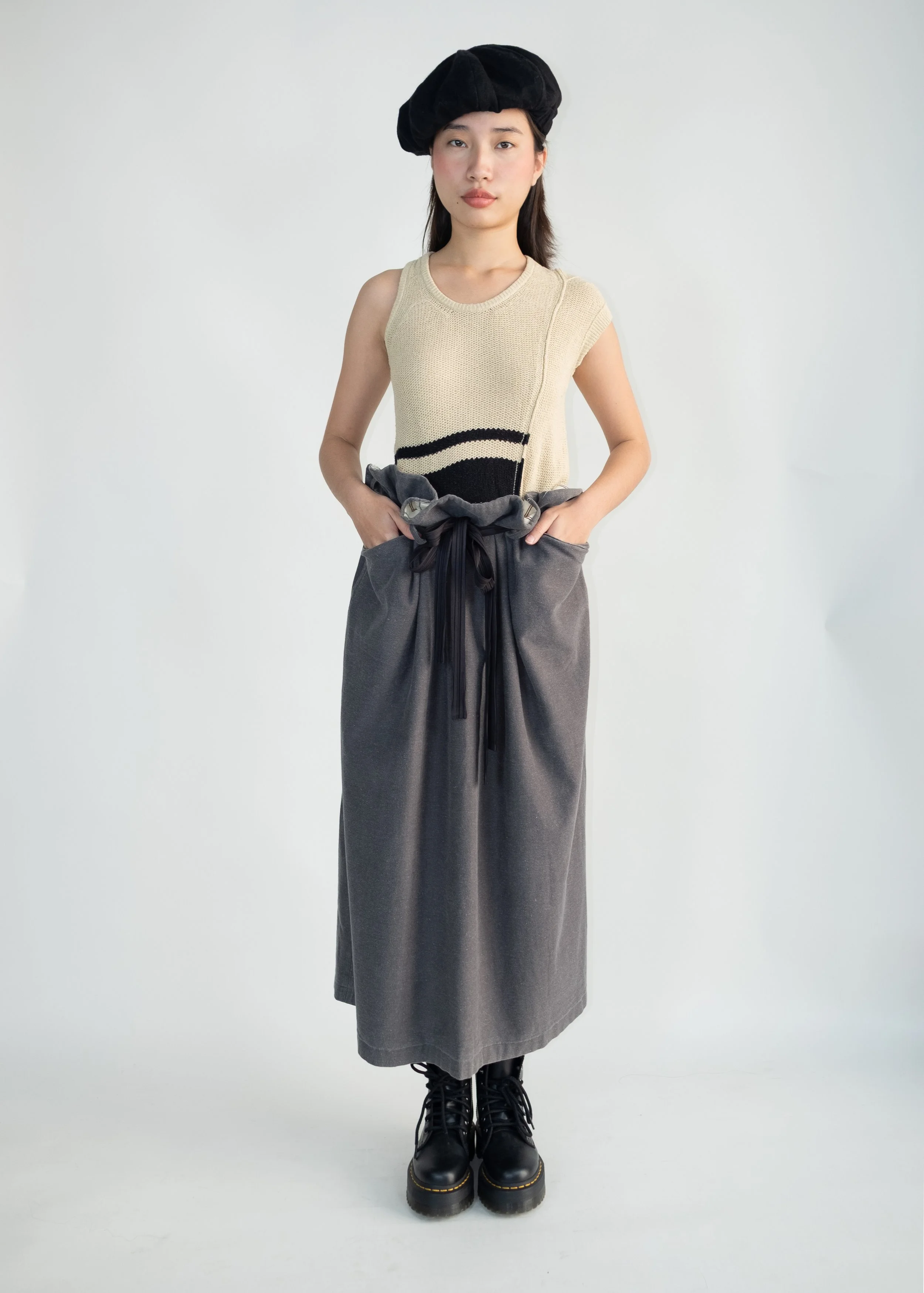 90s Yohji Yamamoto Y's Squared Shape Midi Skirt