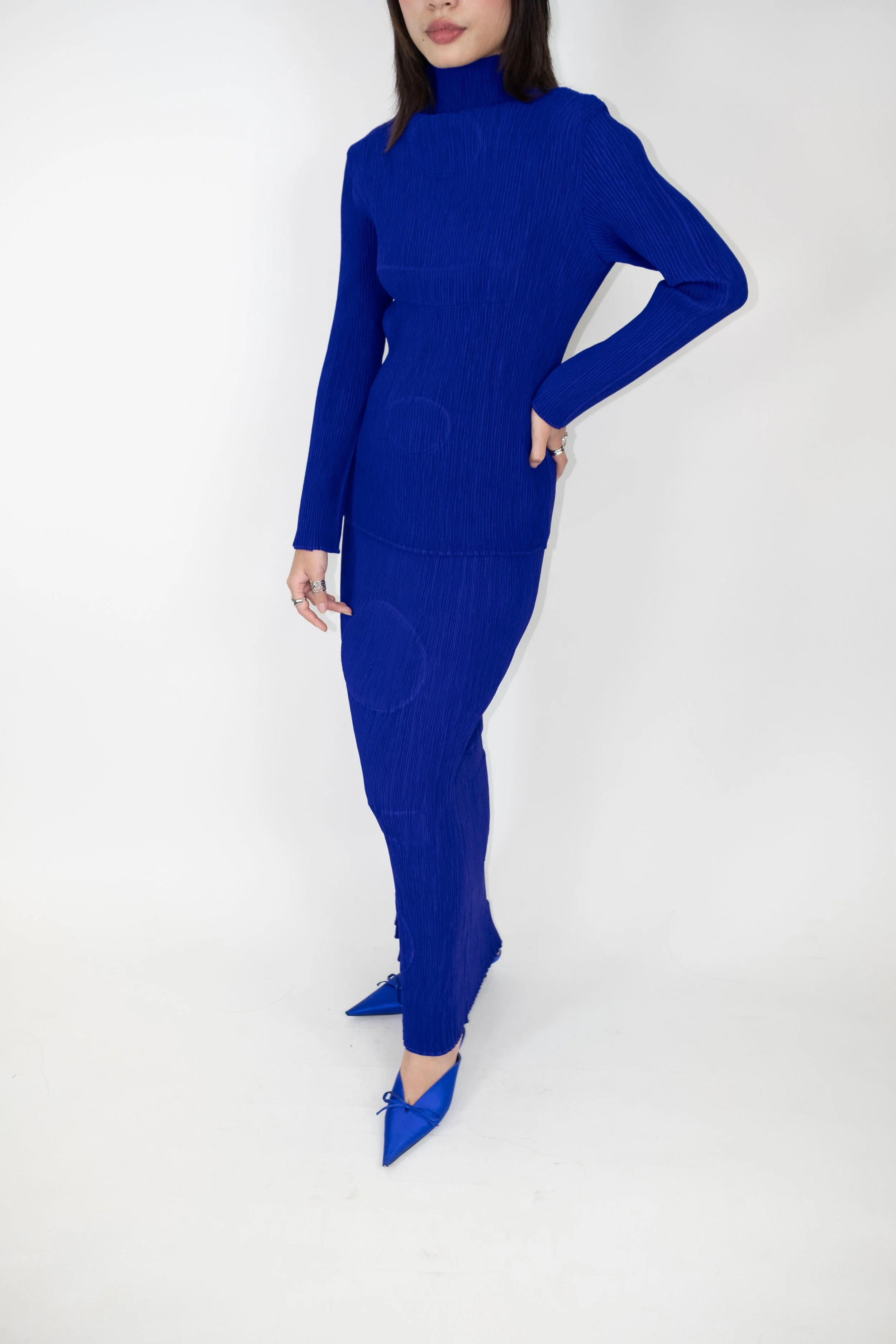 Issey Miyake Fishbone Geometry Pleated Skirt