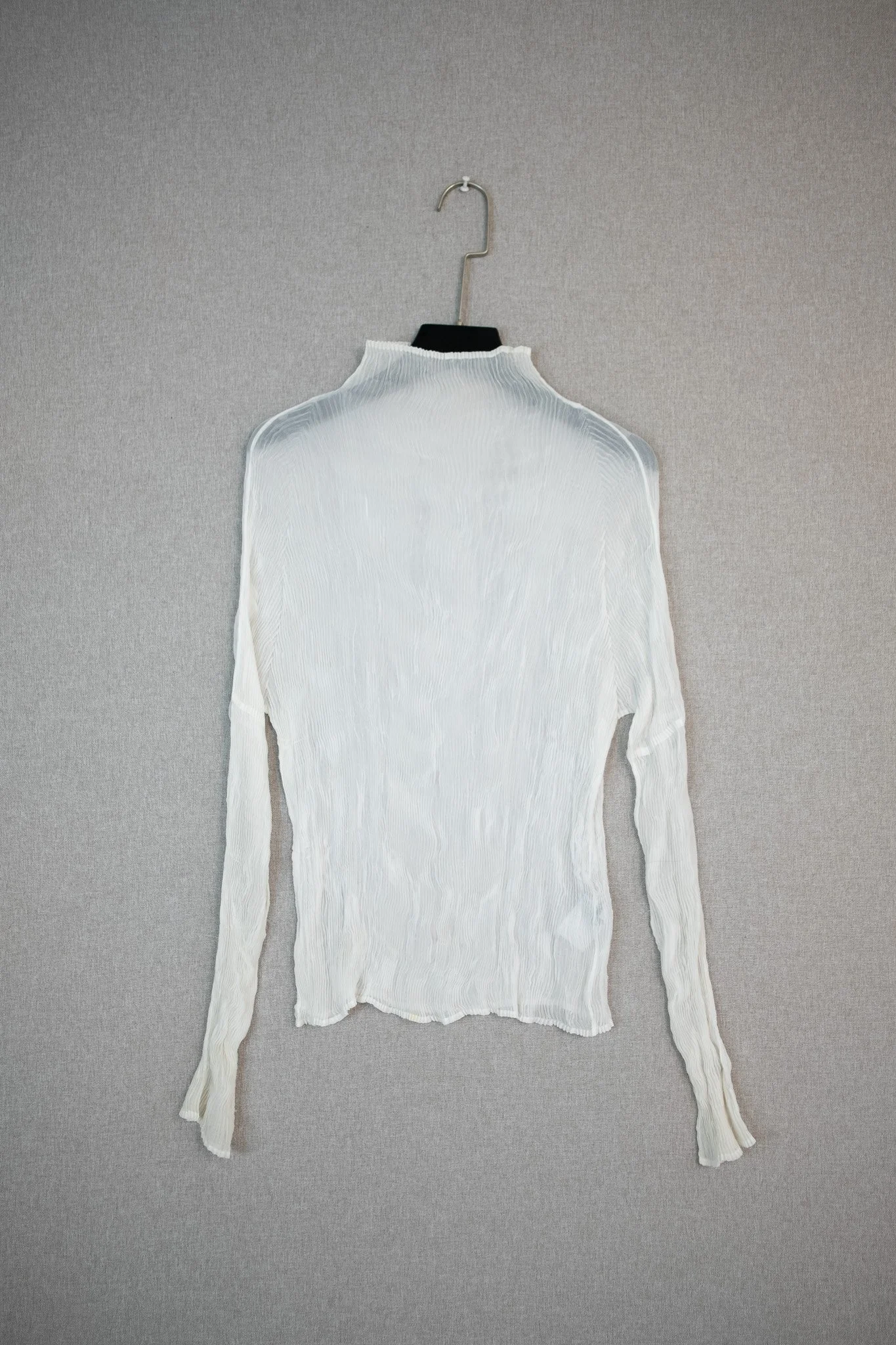 Issey Miyake Sheer Chiffon Pleated Top