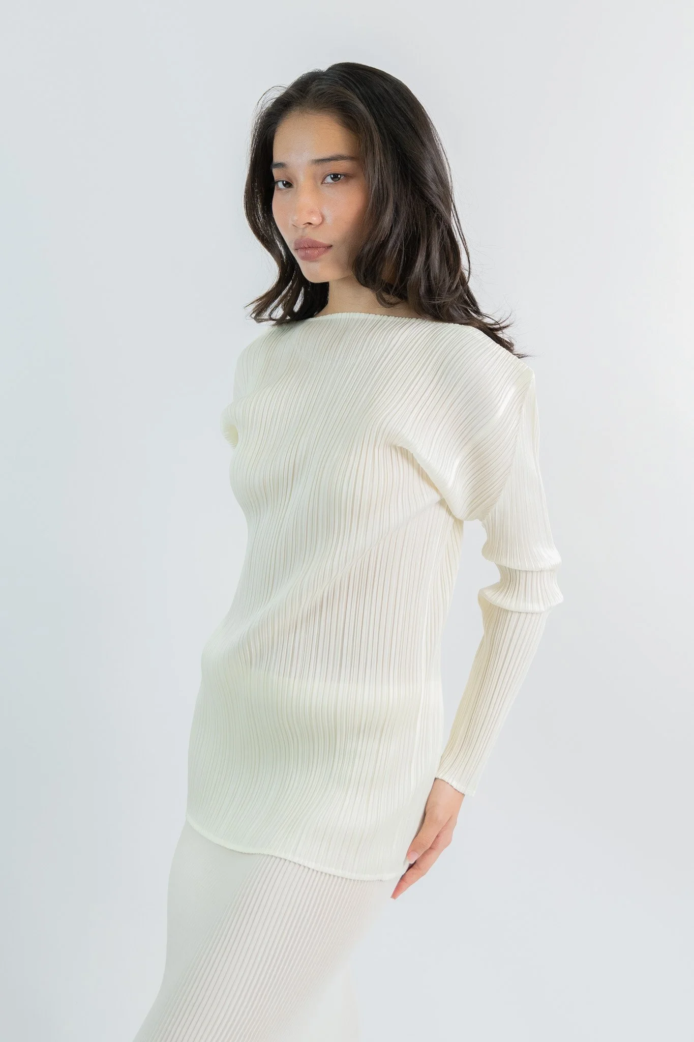 Pleats Please Issey Miyake Classic Round Neck Top