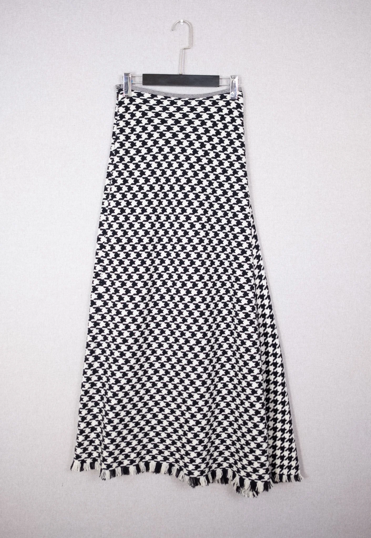 Yohji Yamamoto Archive AW 2003 Houndstooth Knitted Maxi Skirt