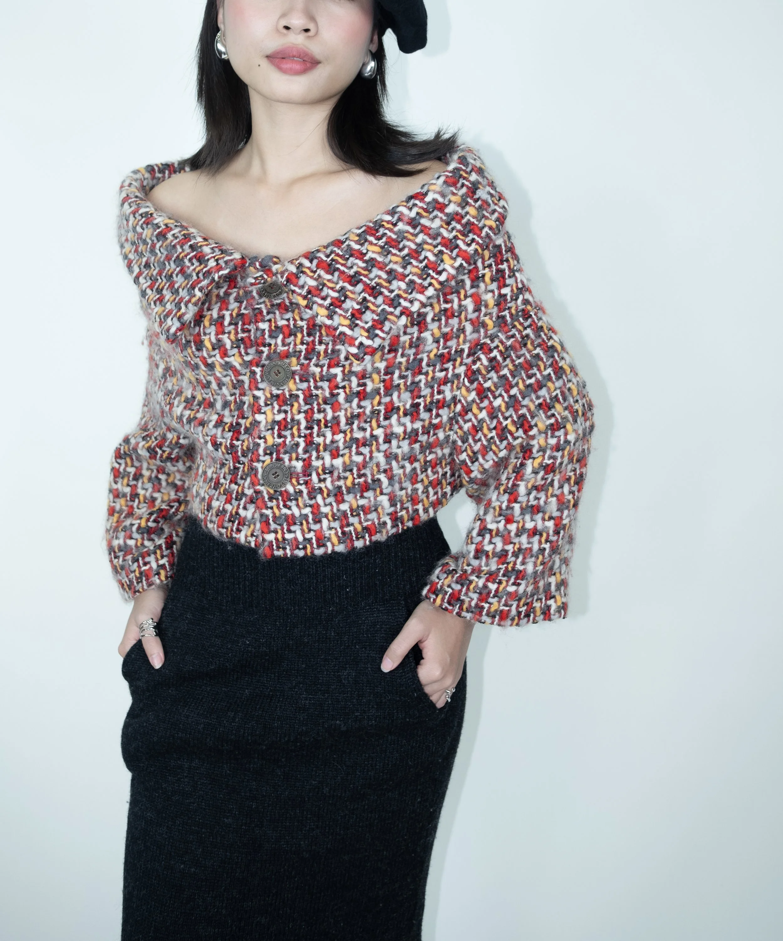 Yohji Yamamoto Y's Tweeds Cropped Bolero Jacket