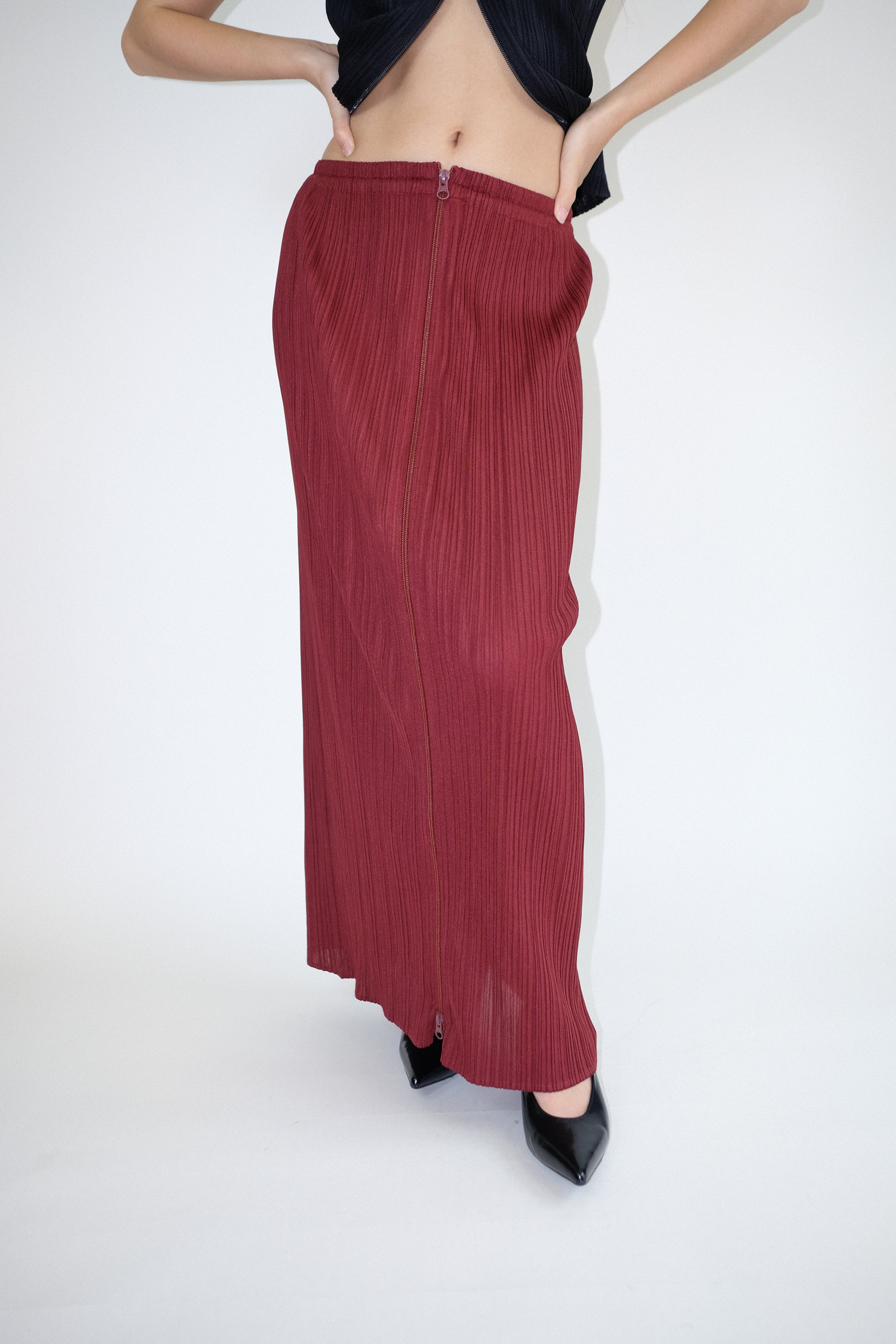 Pleats Please Issey Miyake Double Zips Skirt