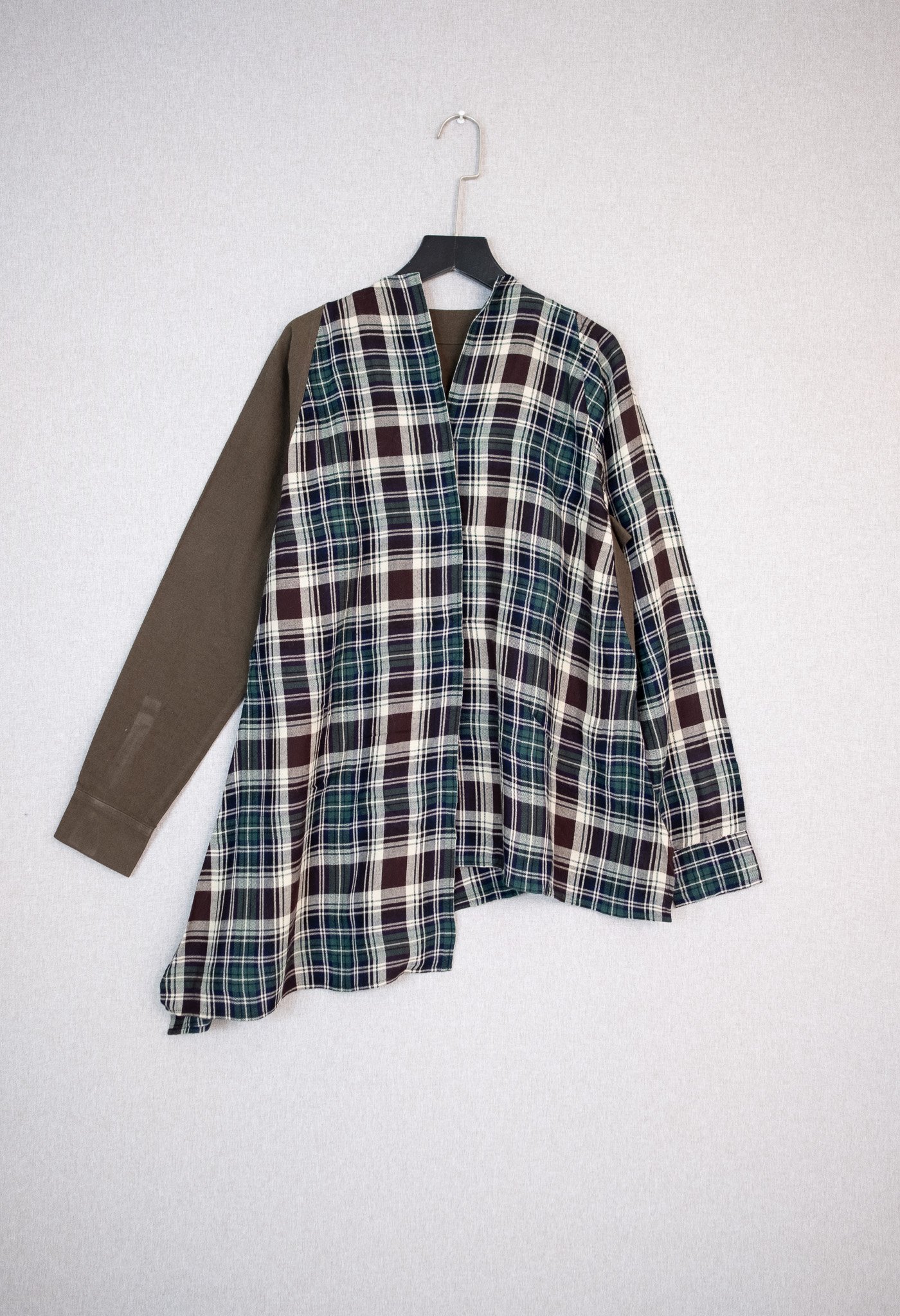 Yohji Yamamoto Y's Asymmetrical Checked Buttons Up