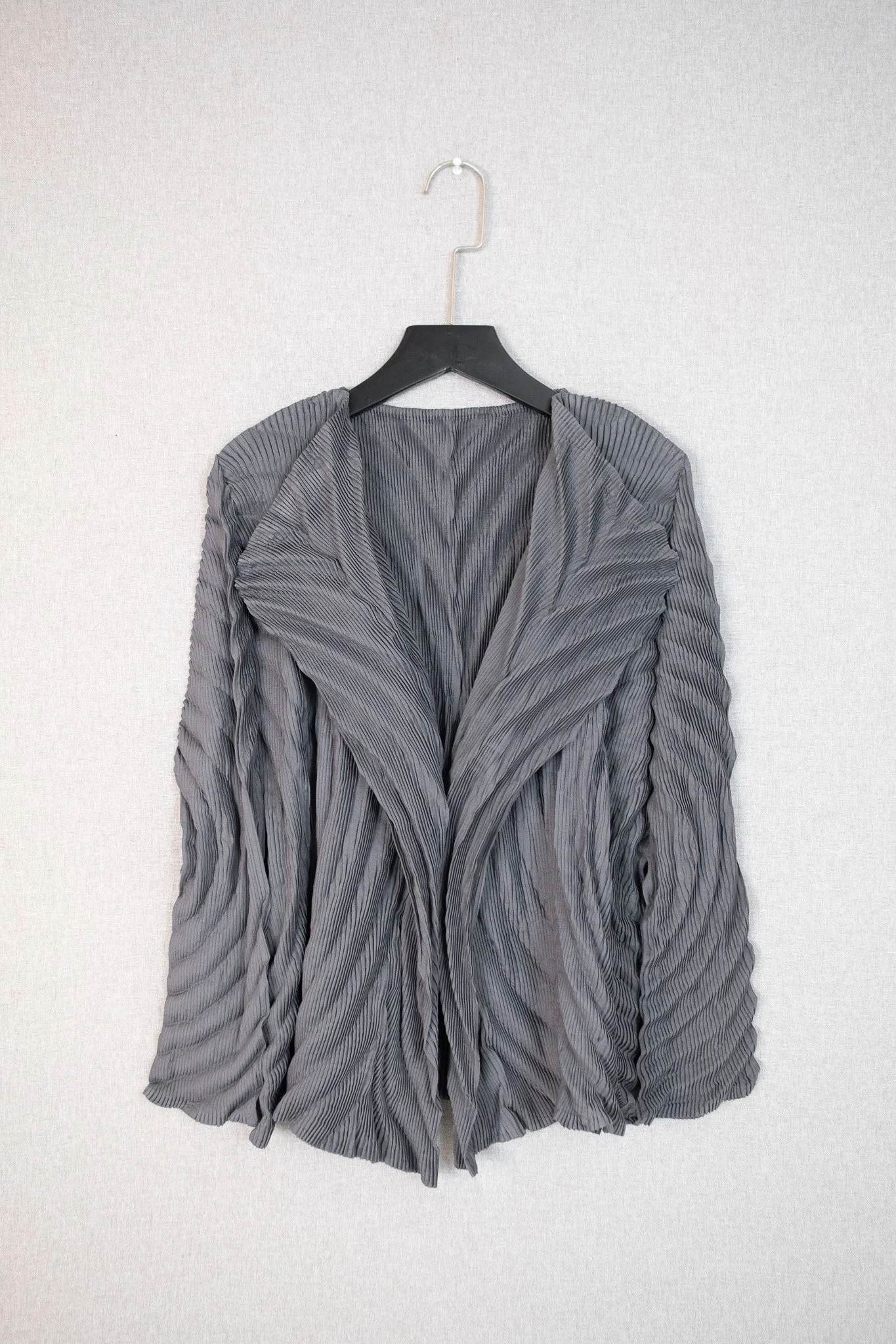 Spiral Pleated Architectural Grey Jacket