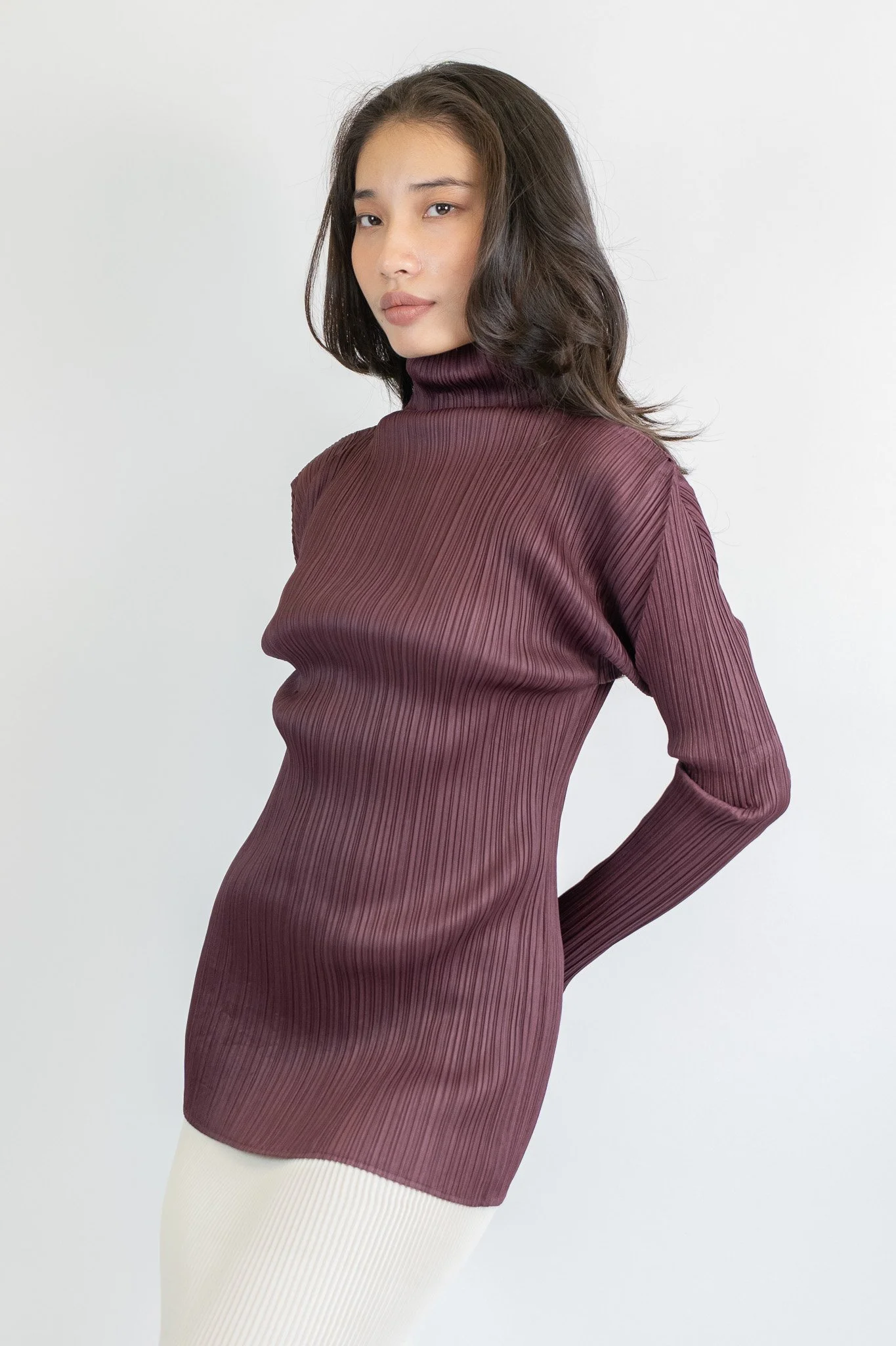 Pleats Please Issey Miyake Classic High Neck Top