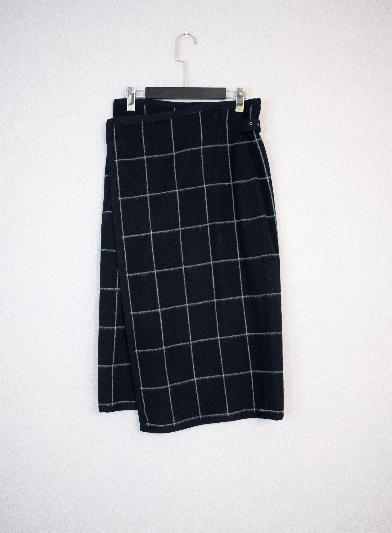 Yohji Yamamoto By Takeshi Kosaka- Y's Pink Label Checked Wrap Skirt