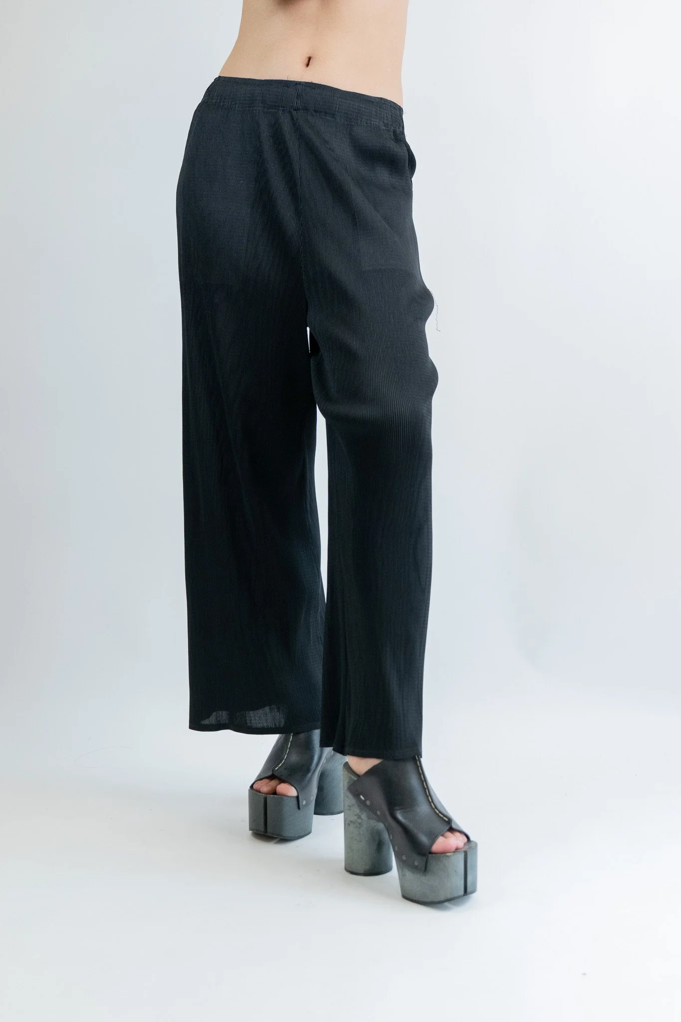Micro Pleated Straight Cut Trousers