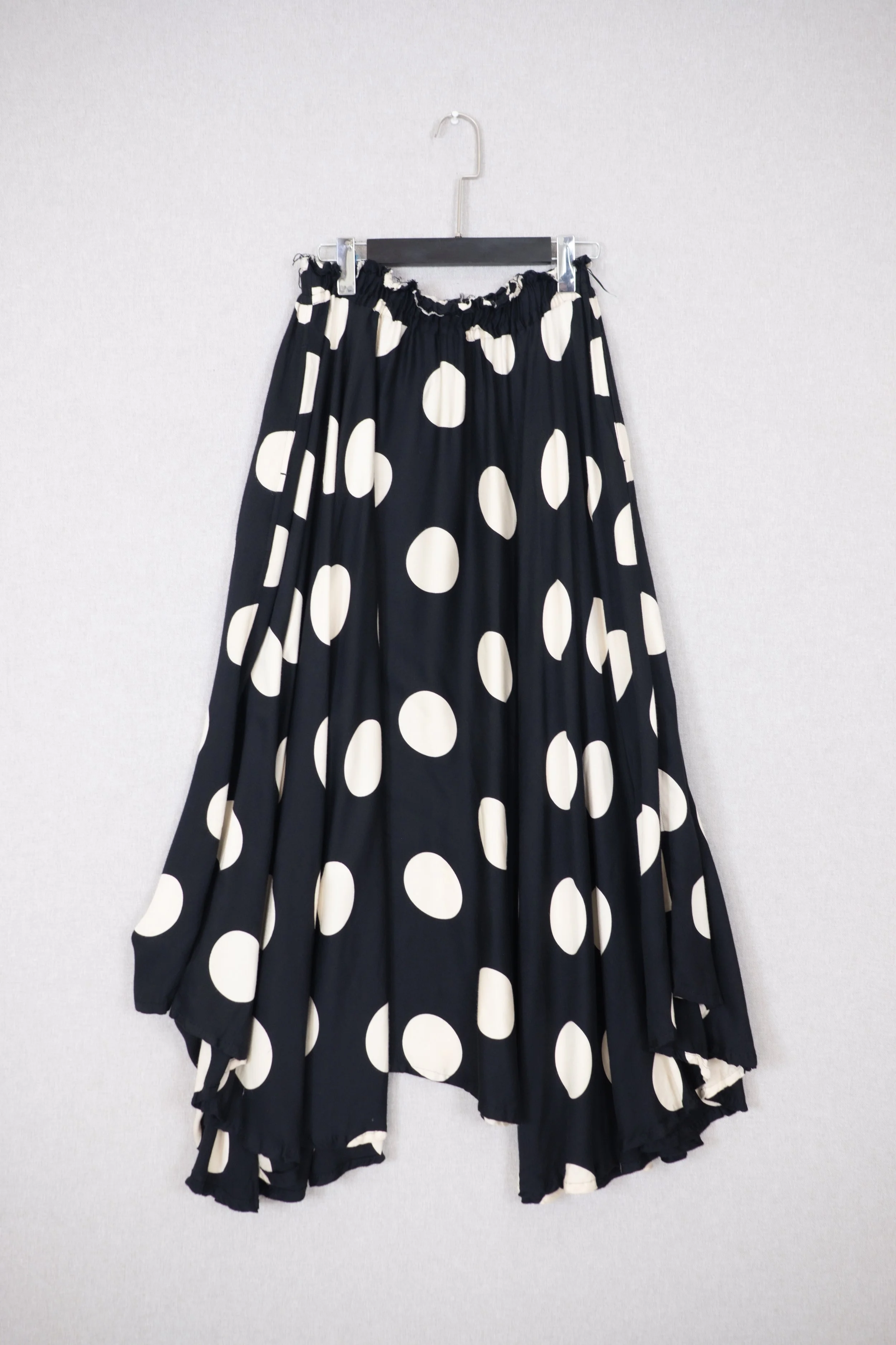 2000s Yohji Yamamoto Y's Rayon Polka Dots Maxi Skirt