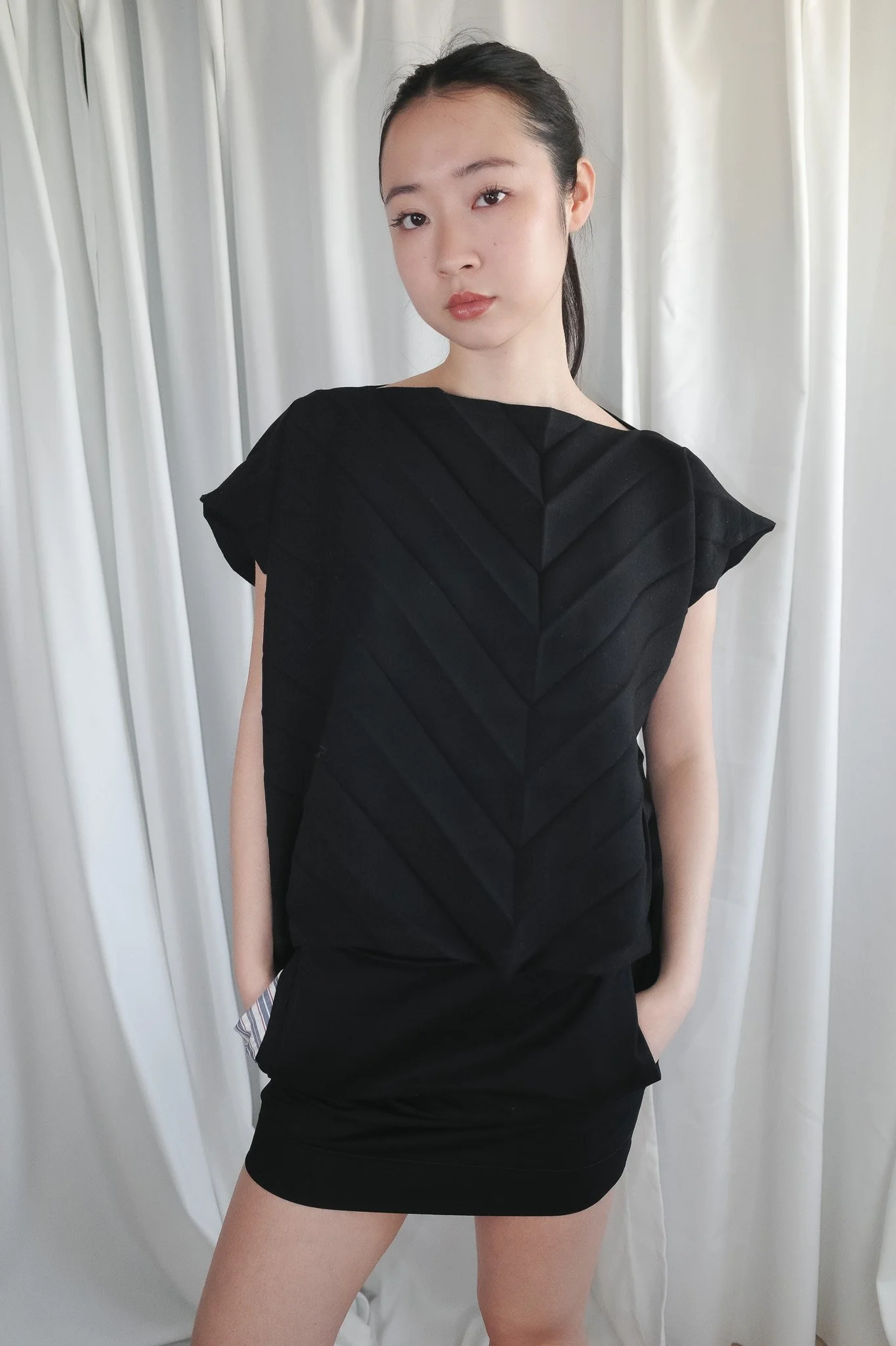 Me Issey Miyake Origami Pleated Top