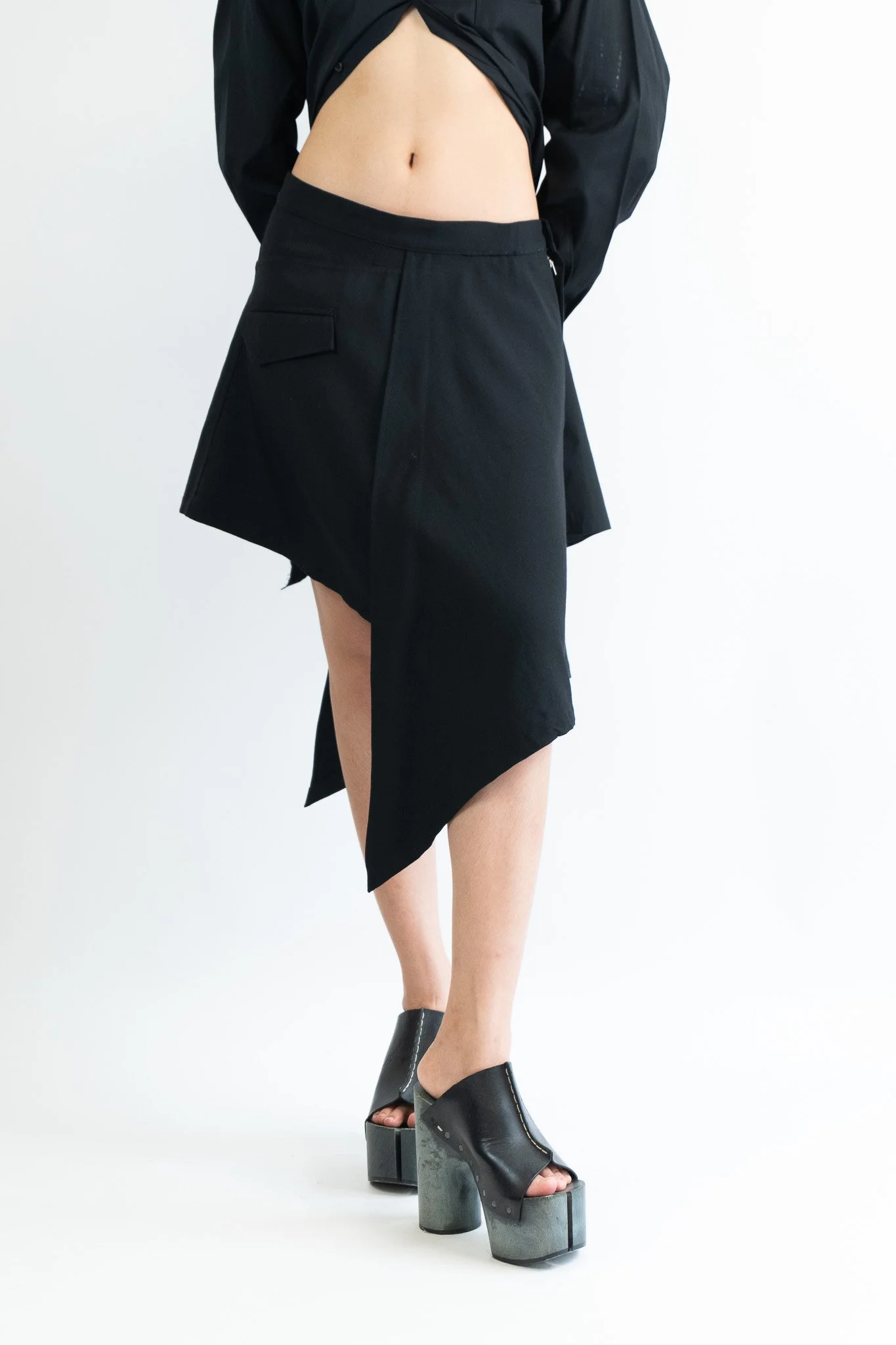 Yohji Yamamoto AW12 Wool Deformed Skirt