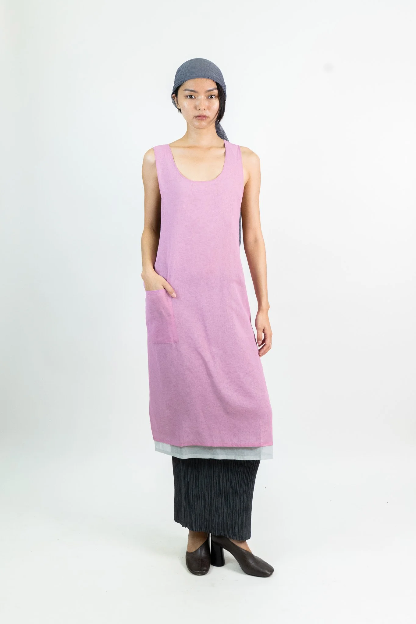 Issey Miyake IM Product Double Layered Chiffon Apron Dress