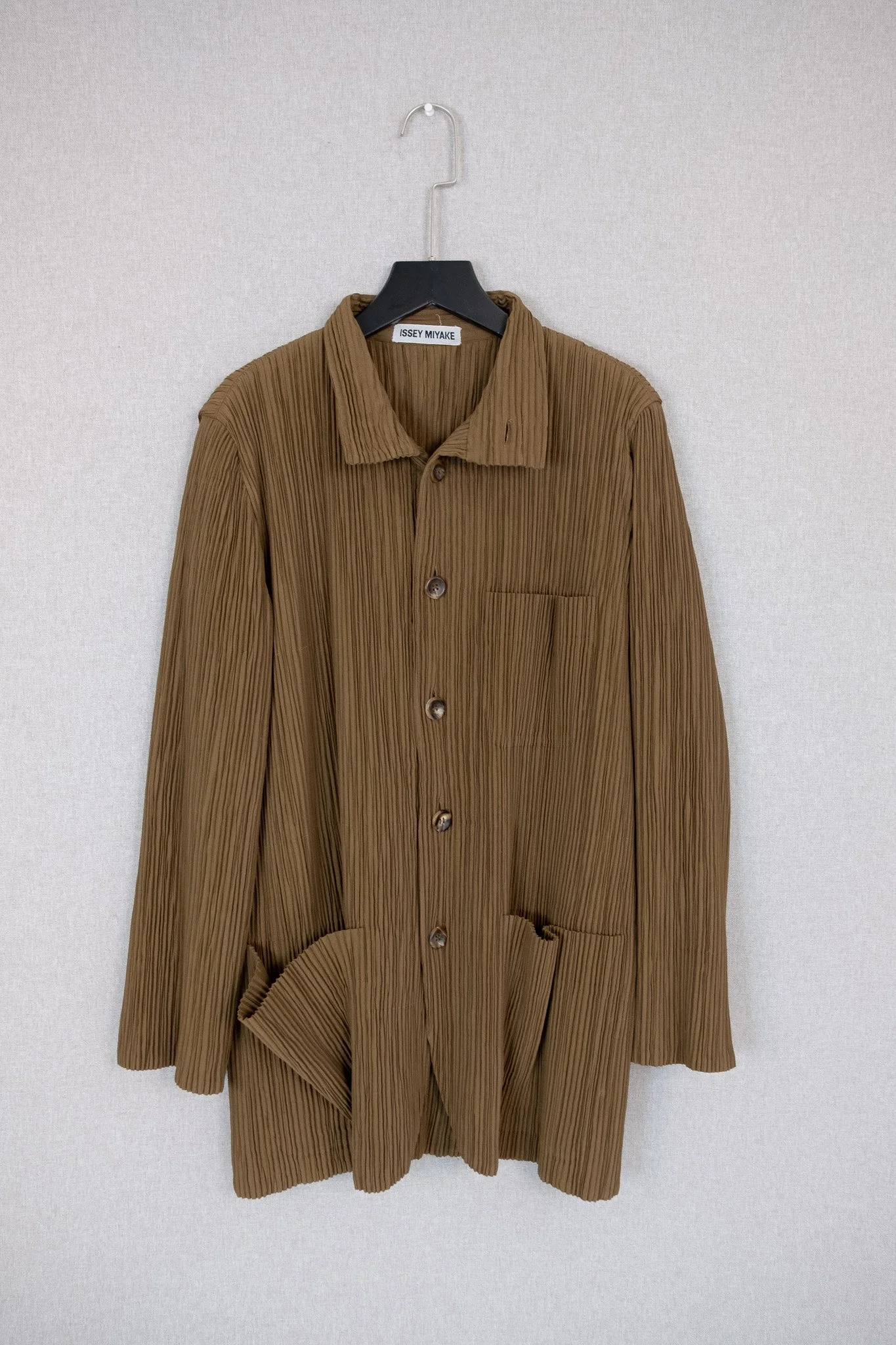 Issey Miyake Classic Pleated Long Jacket