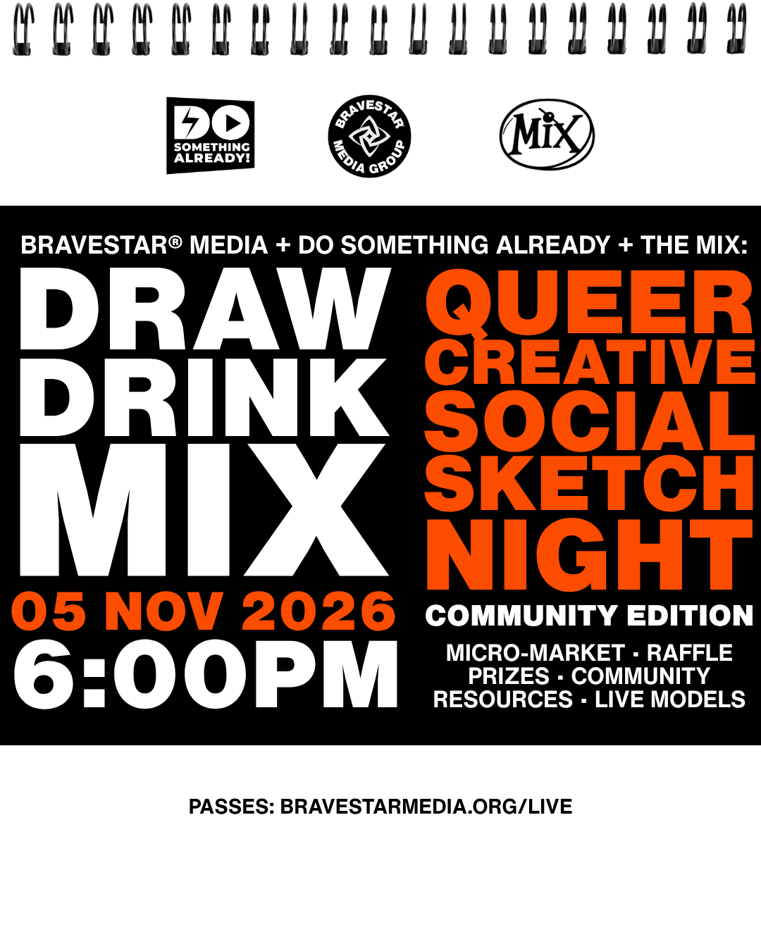 05 NOV 2026 | QUEER SOCIAL SKETCH NIGHT @ THE MIX