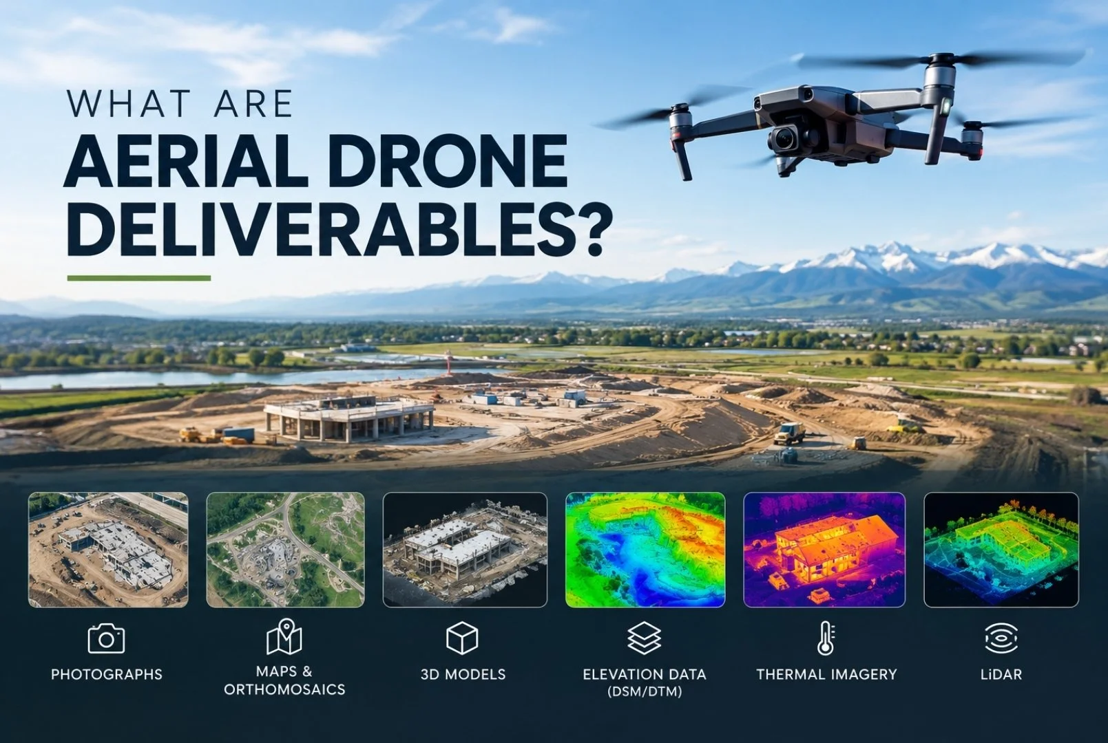 What Are Aerial Drone Deliverables? A Guide to Photos, Maps, Models, Thermal Imaging and LiDAR