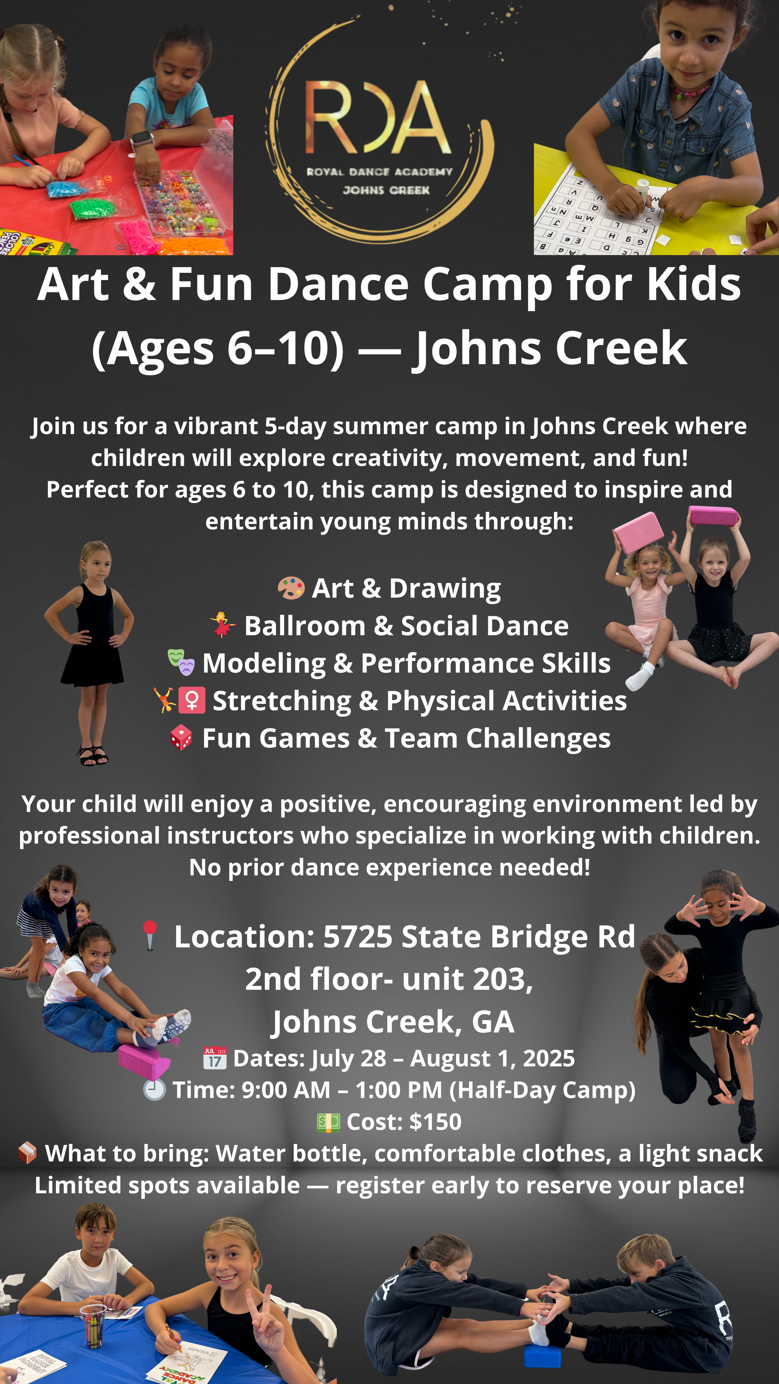 Art & Fun Dance Camp for Children 6-10 y. o