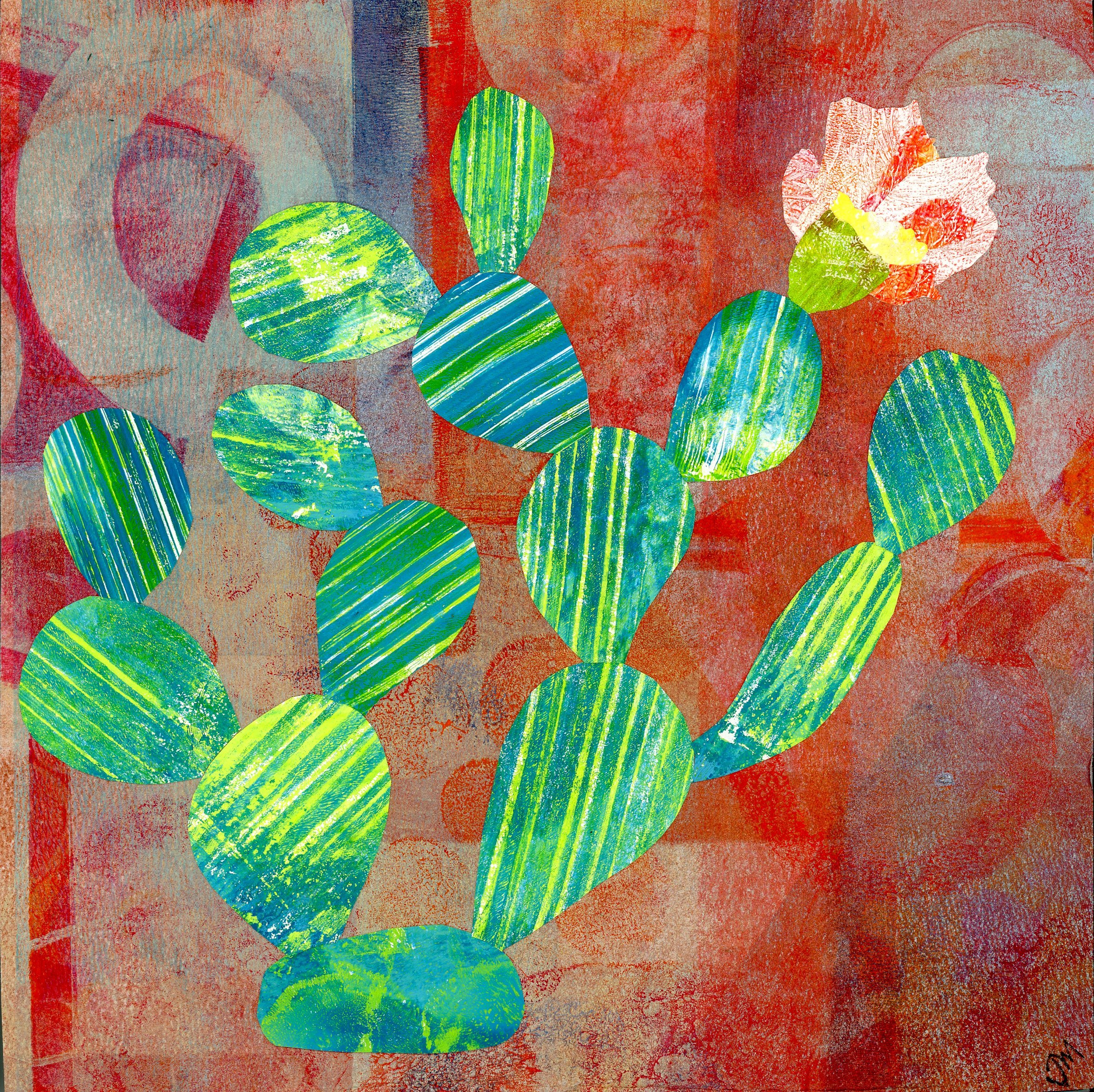 Bloomin Pricklies in stripes_collage on wood panel_8 by 8 inches_2026002.jpg