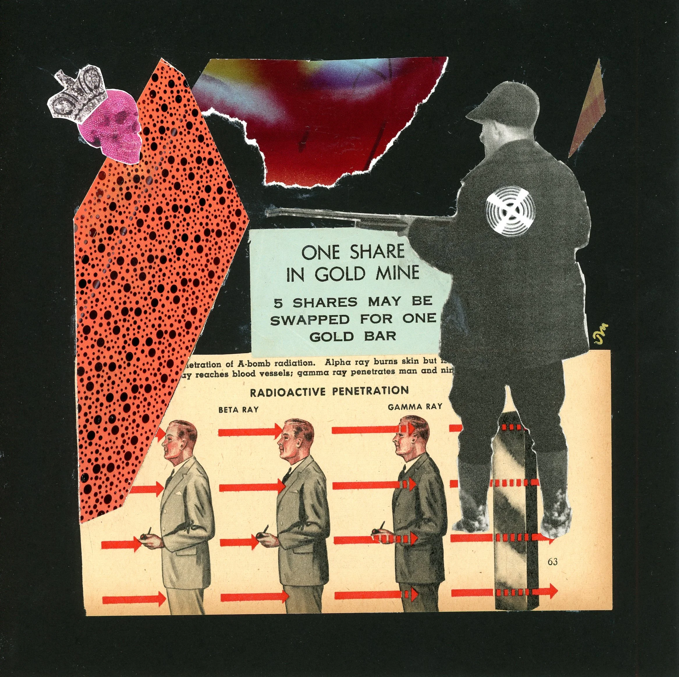 The Death Cult Suite No. 2, collage, 8 by 8 inches, 2025