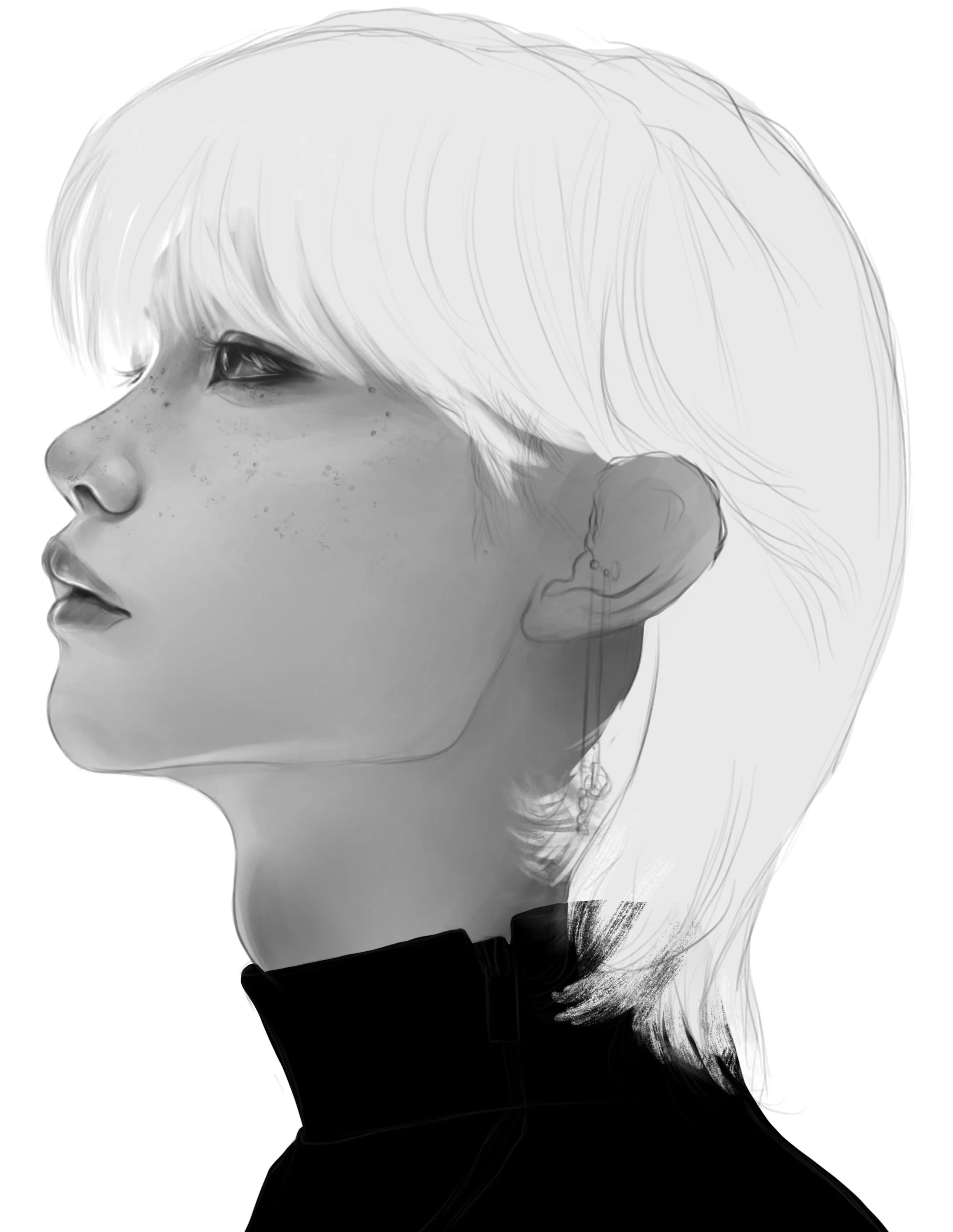 Portrait, 2023. Drawn on Procreate.