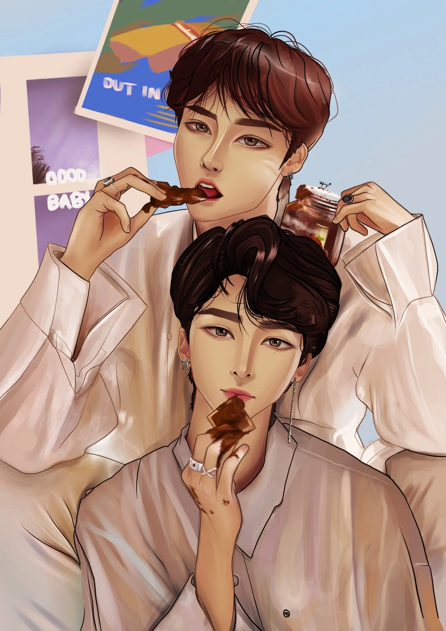 Manhwa poster, 2022. Drawn on Procreate.