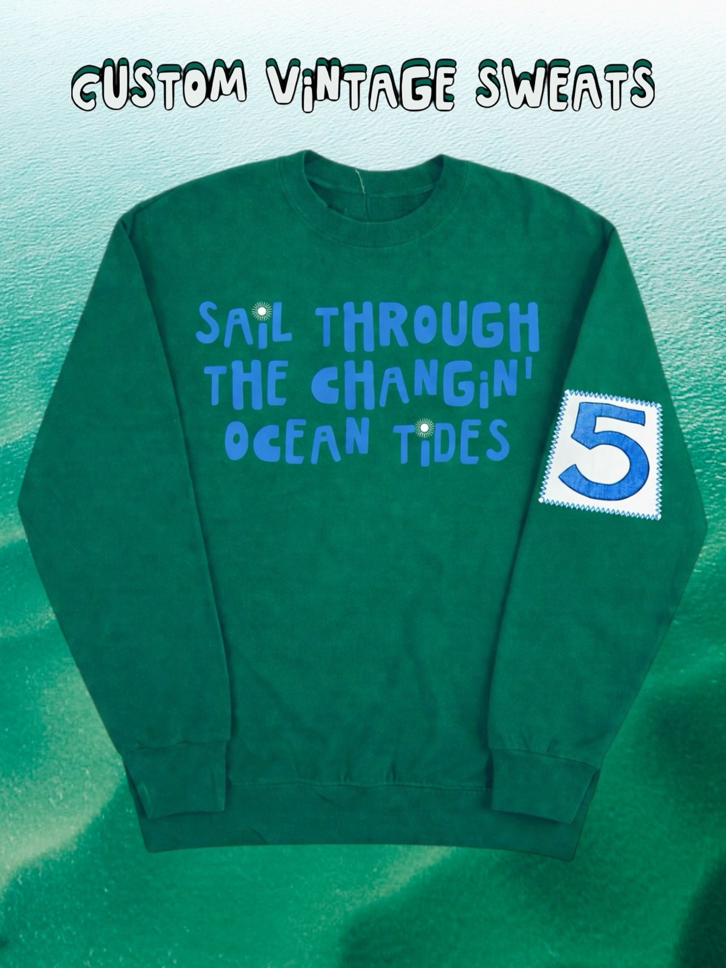 Born to be worn. Meet our custom vintage sweats, the kind you throw on after a long beach day. Salt still in your hair, sun still on your skin. Soft, broken-in, like it&rsquo;s already lived a few good stories.

We add the details that make it feel l